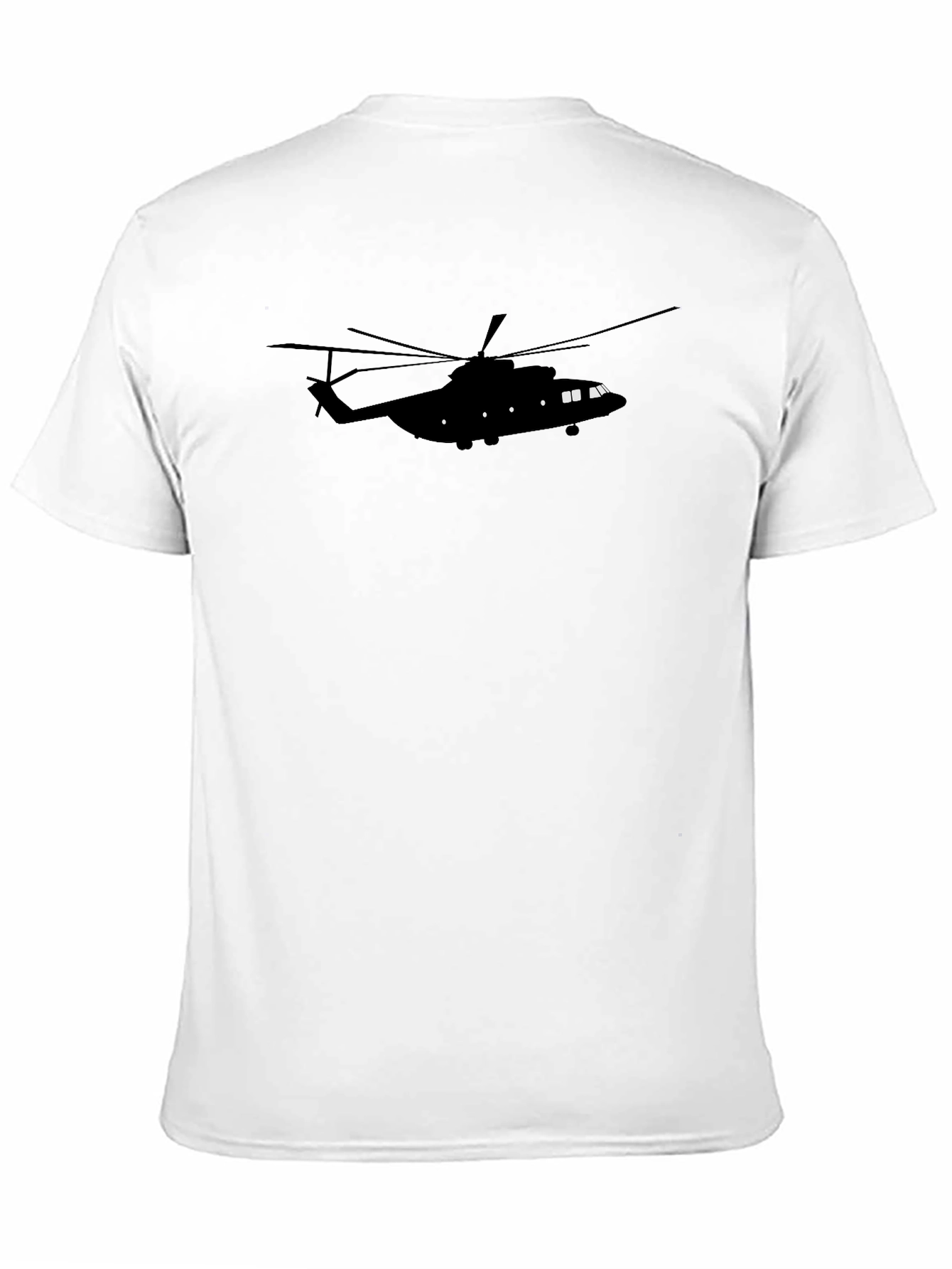 Helicopter Silhouette Black T-Shirt
