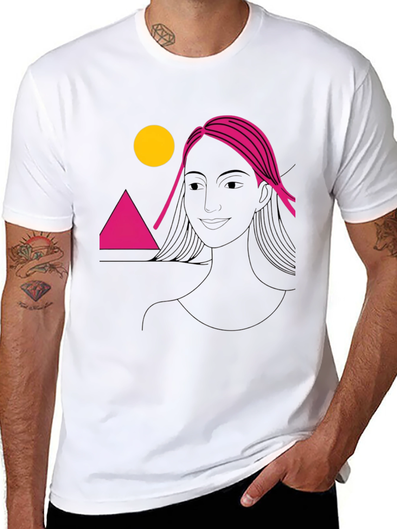 Geometric Sunset Graphic Tee