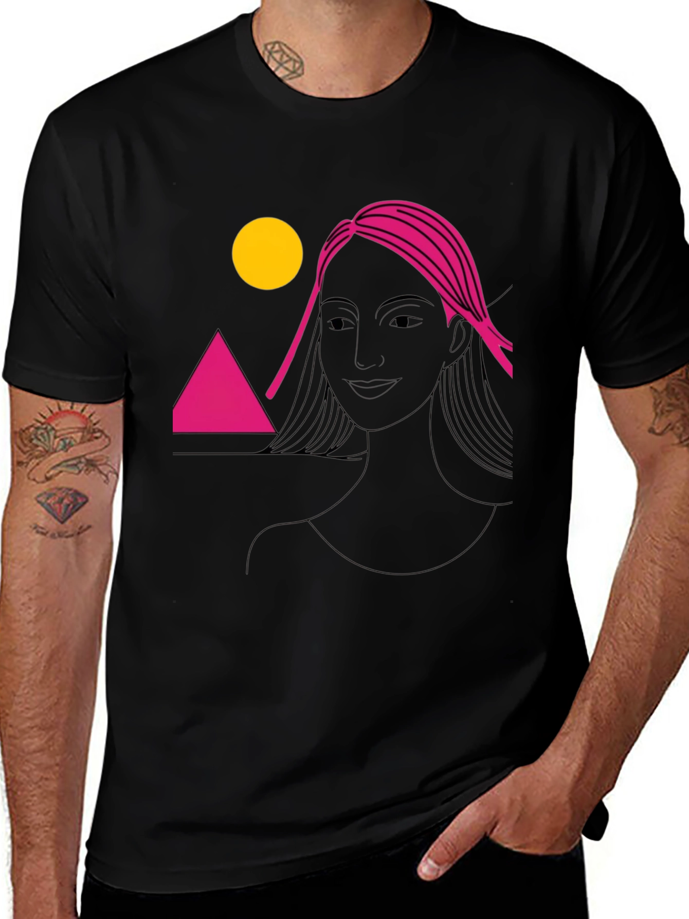 Geometric Sunset Graphic Tee