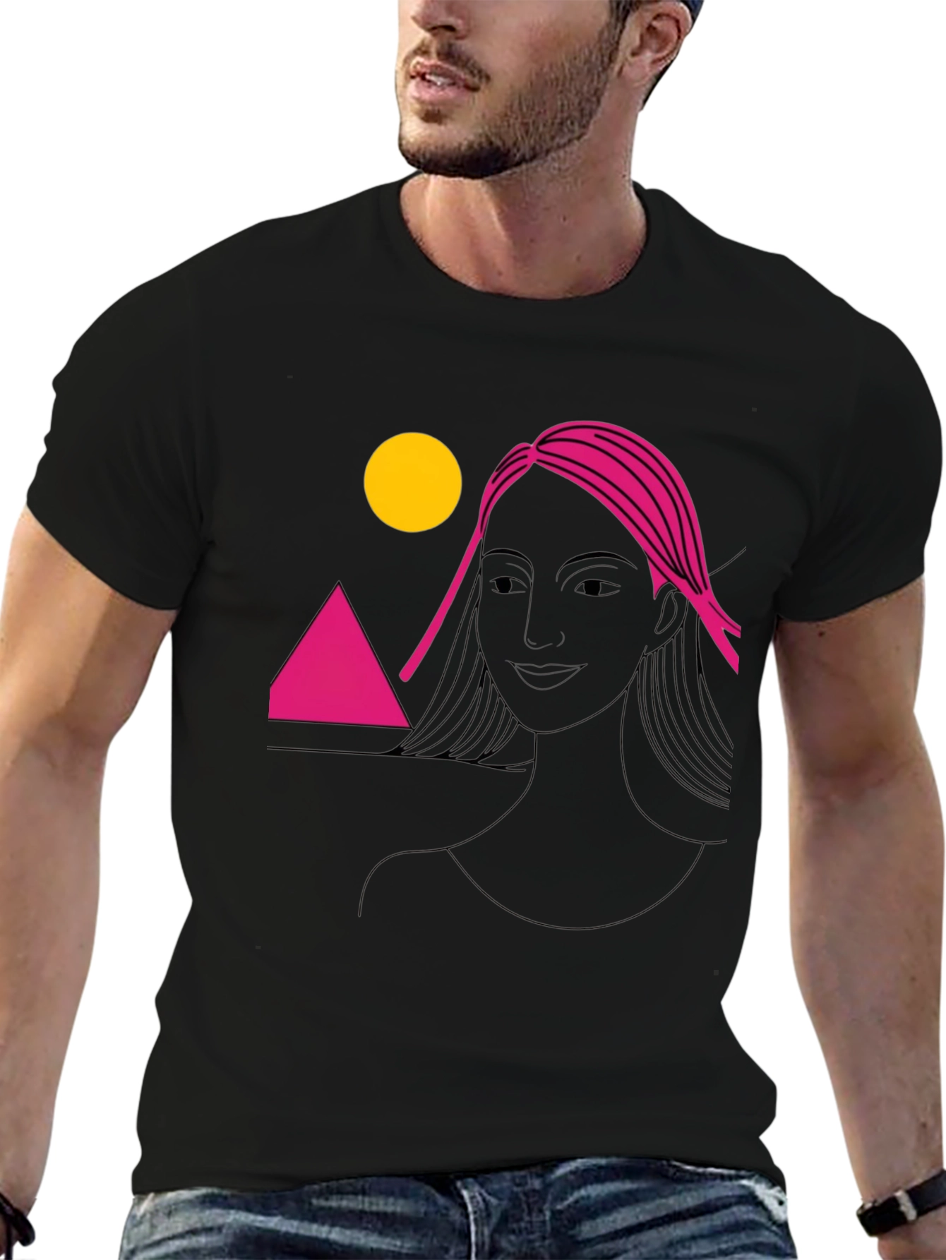 Geometric Sunset Graphic Tee