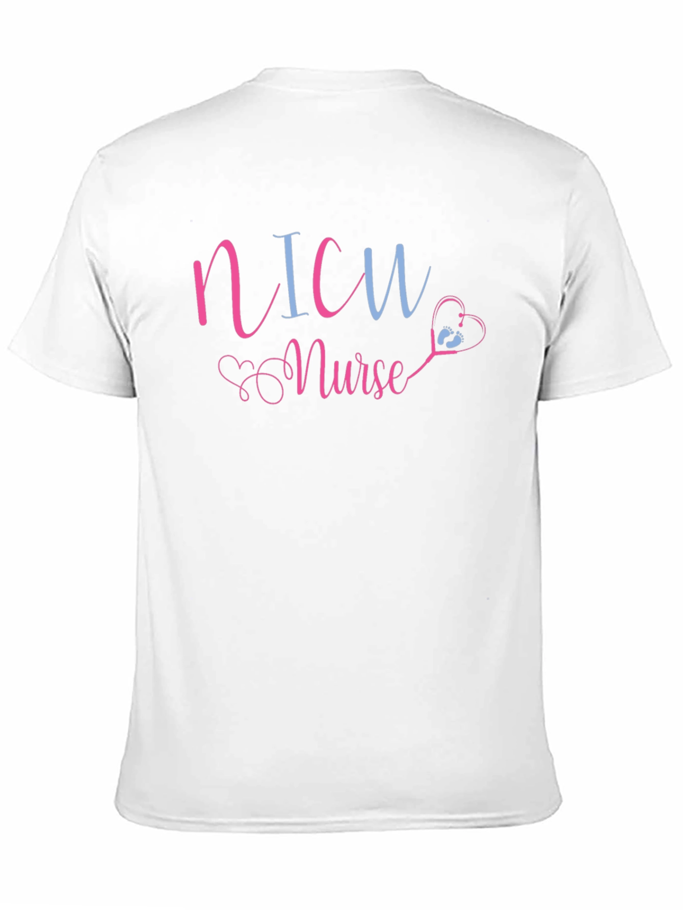 NICU Nurse T-Shirt - Heart Stethoscope Graphic Tee