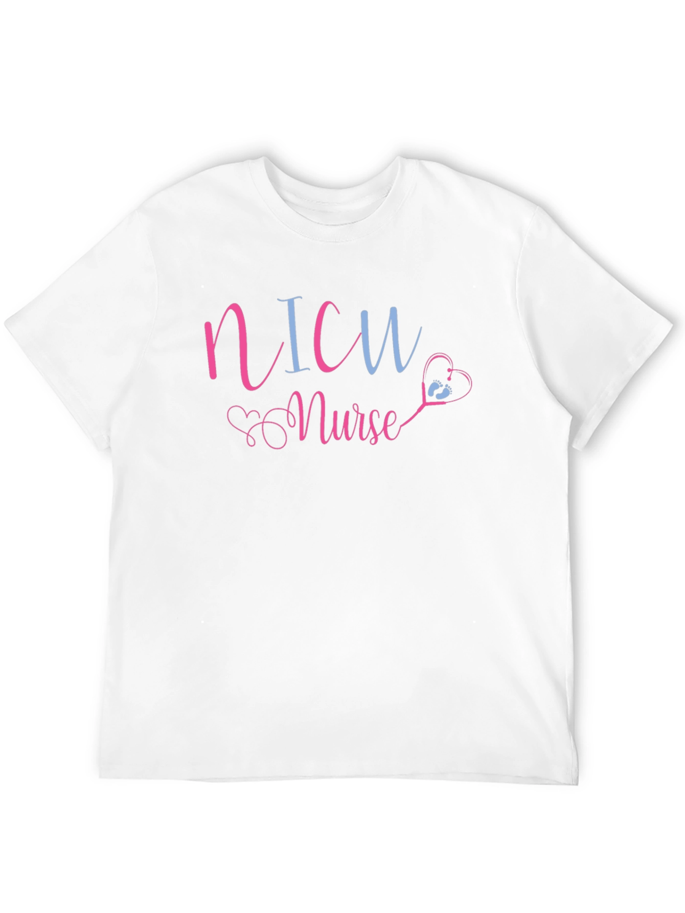 NICU Nurse T-Shirt - Heart Stethoscope Graphic Tee