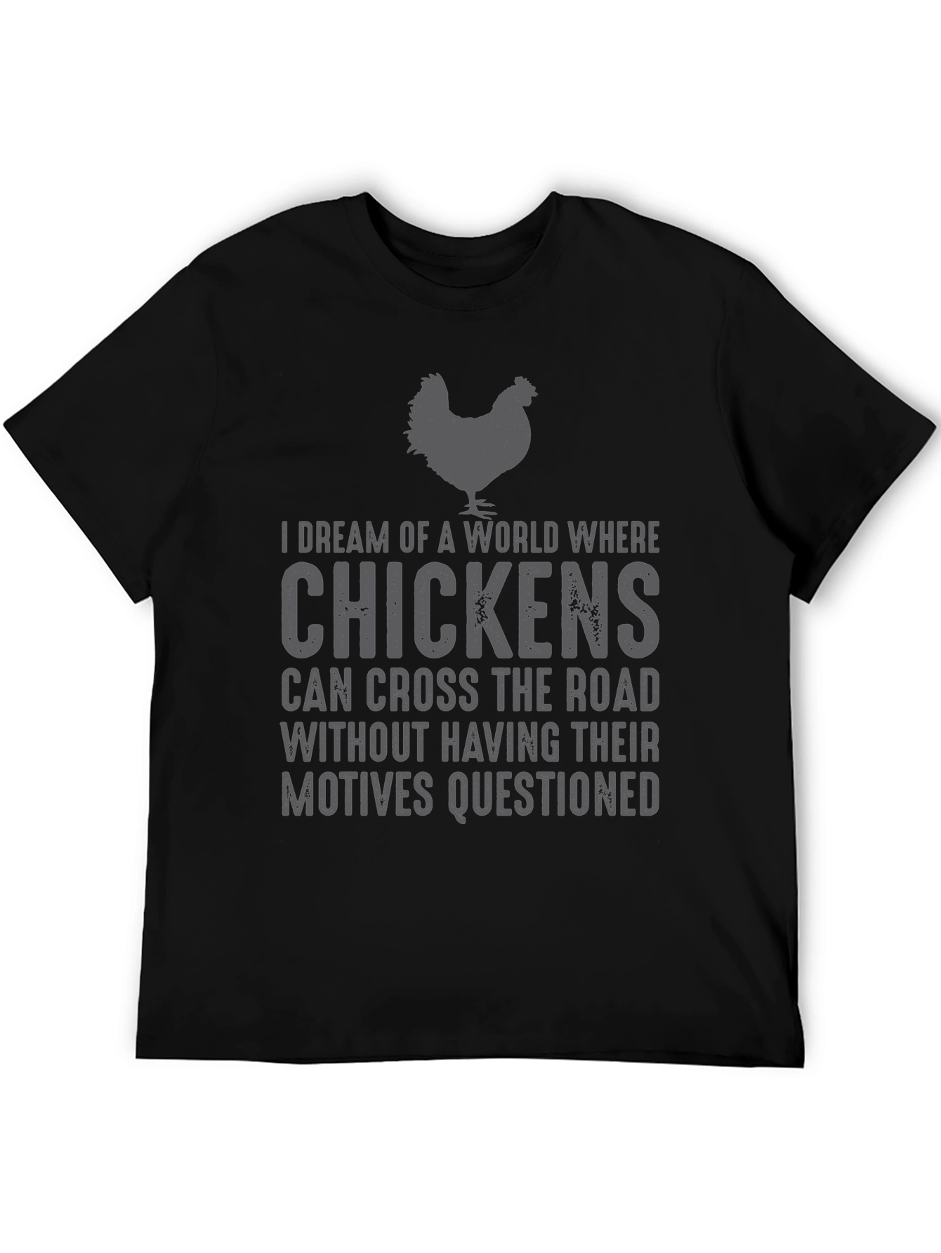 Chicken Road Crossing T-Shirt - Funny Novelty Tee