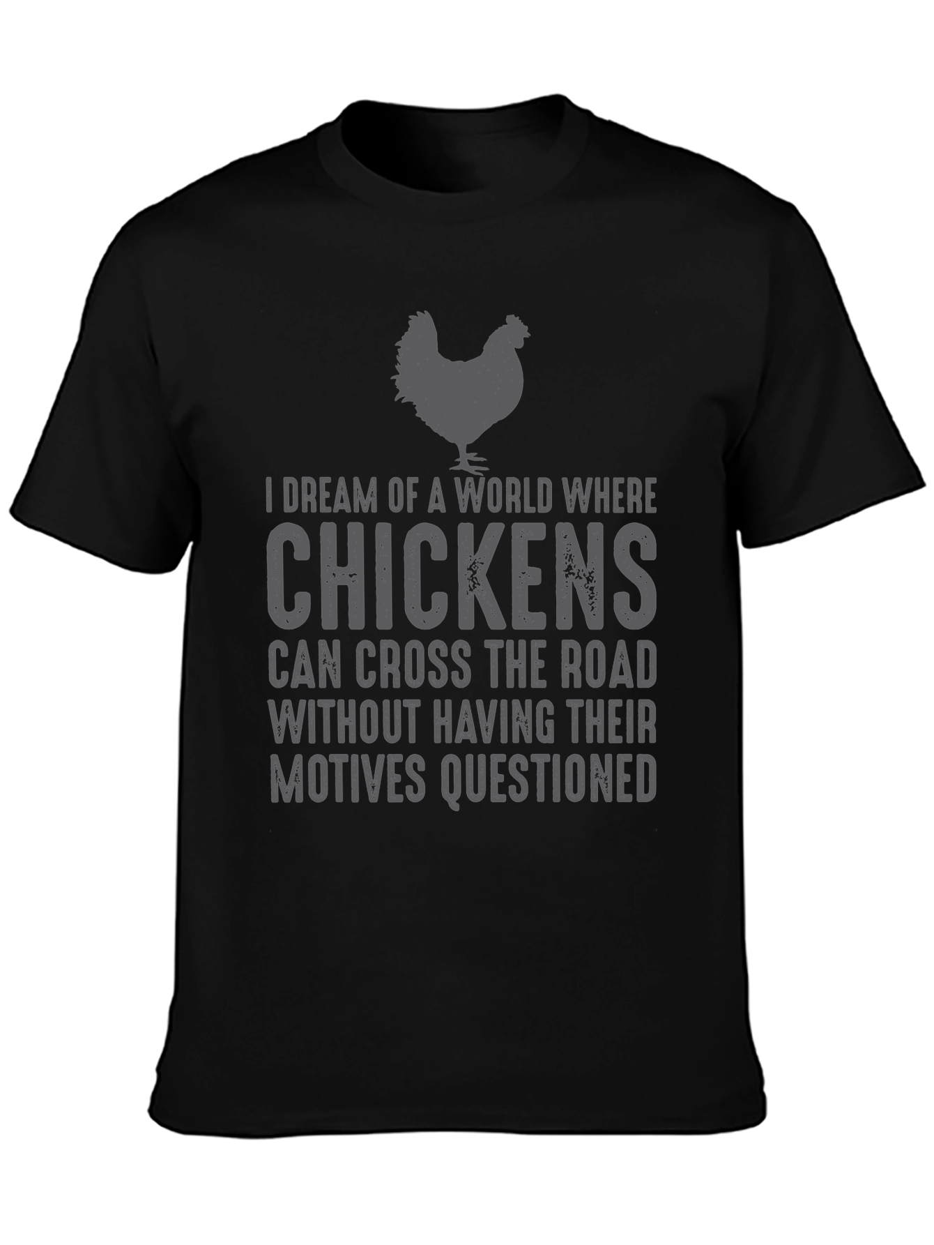 Chicken Road Crossing T-Shirt - Funny Novelty Tee