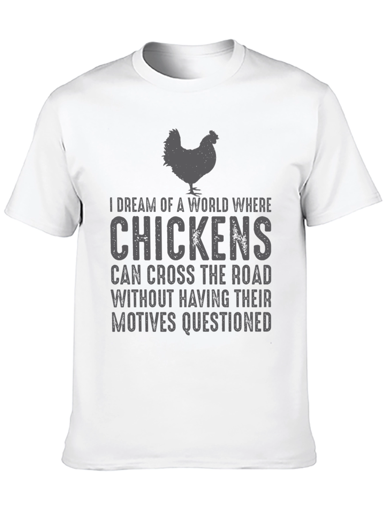 Chicken Road Crossing T-Shirt - Funny Novelty Tee