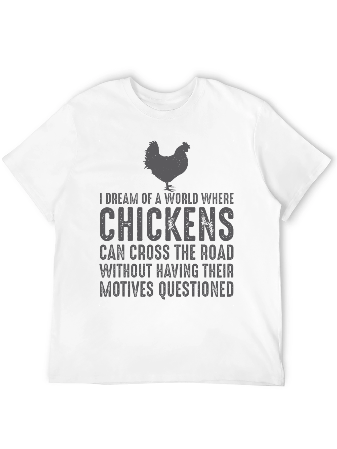 Chicken Road Crossing T-Shirt - Funny Novelty Tee