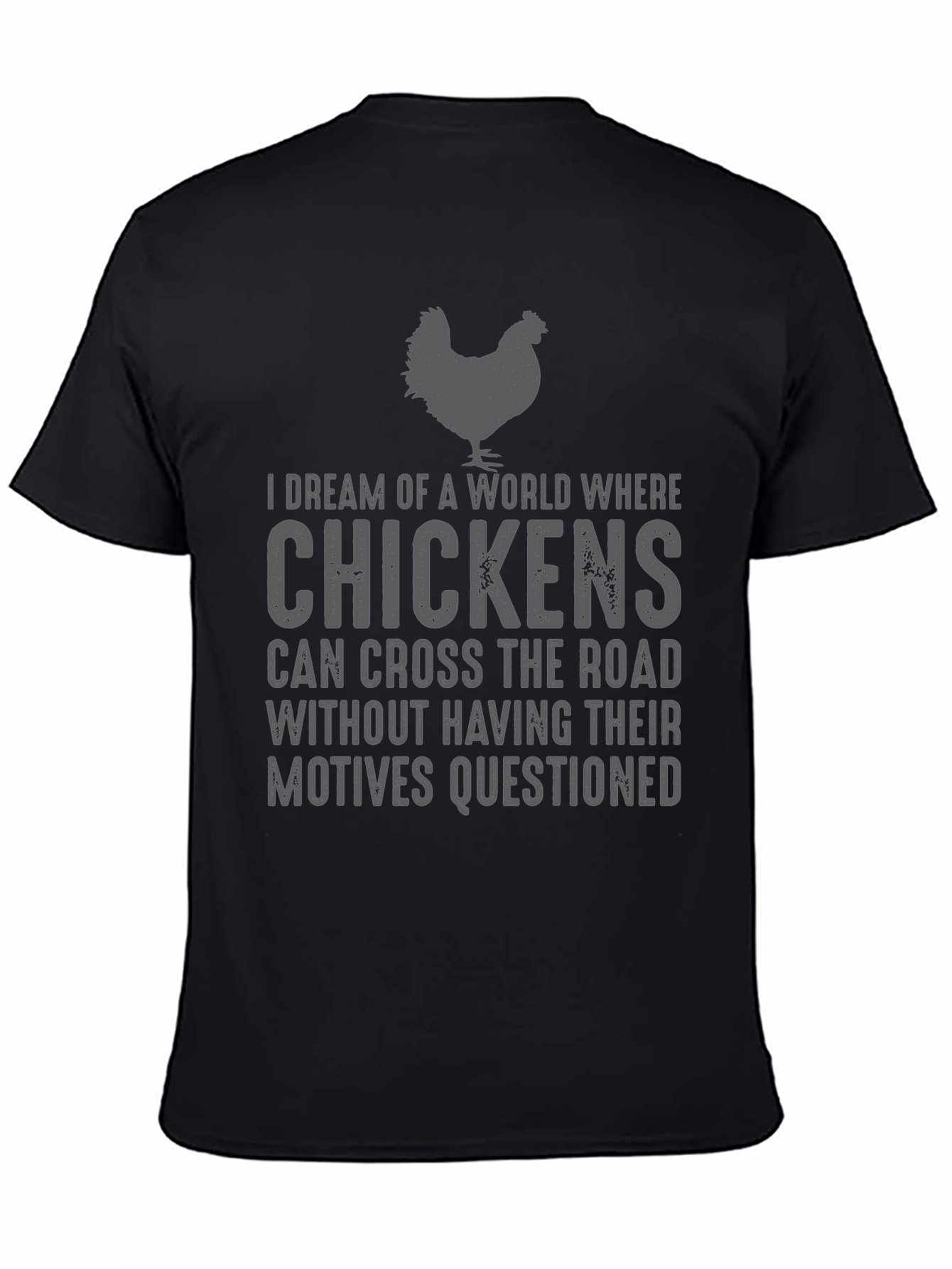 Chicken Road Crossing T-Shirt - Funny Novelty Tee