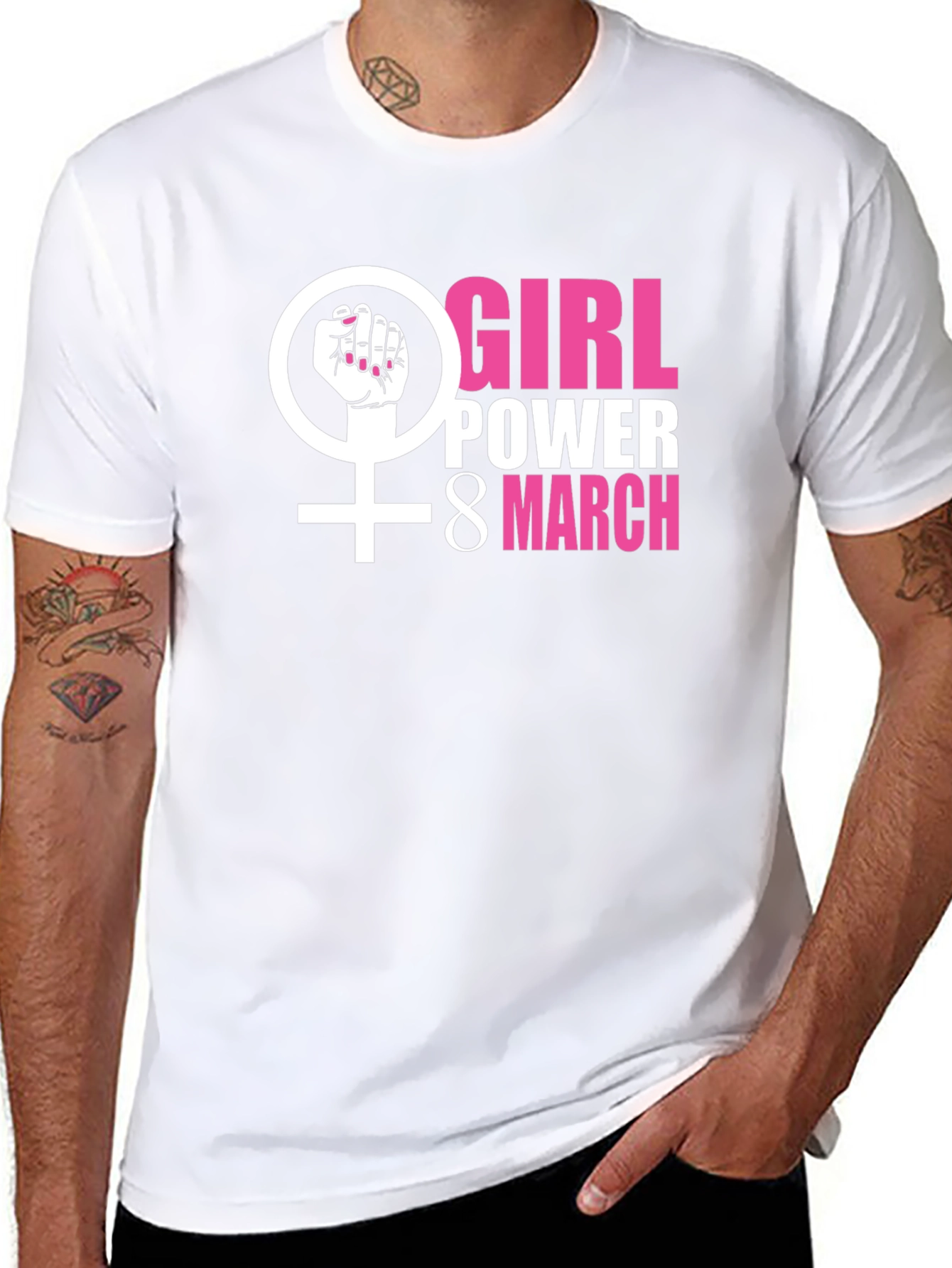 Girl Power International Womens Day Graphic T-Shirt