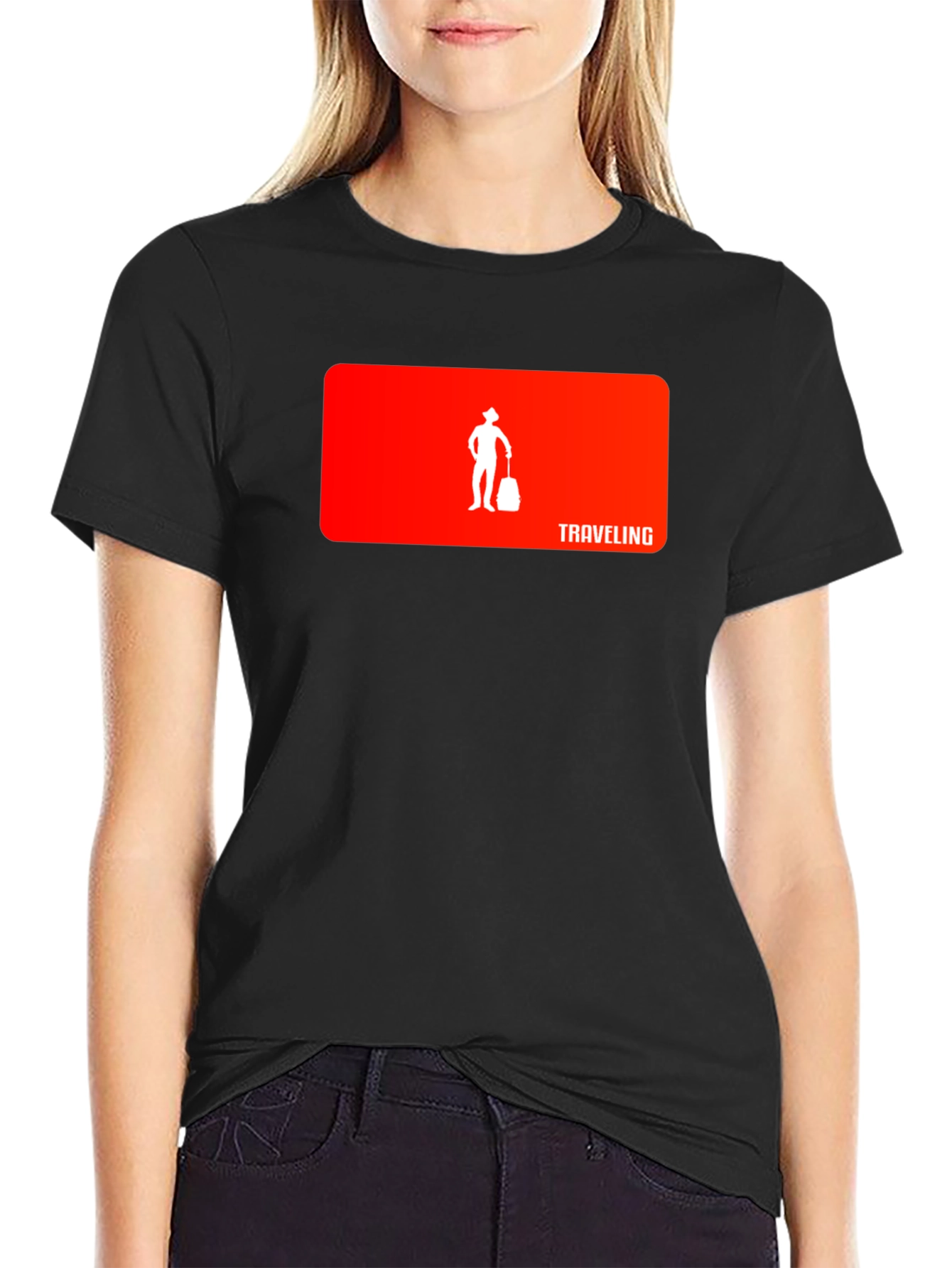 Traveling Man Graphic Tee - Black