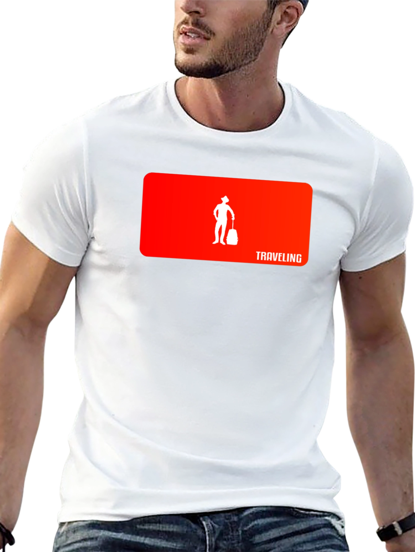 Traveling Man Graphic Tee - Black