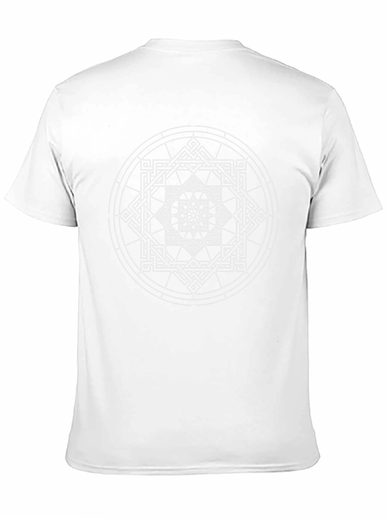 Geometric Mandala Graphic T-Shirt - Stylish Black Tee