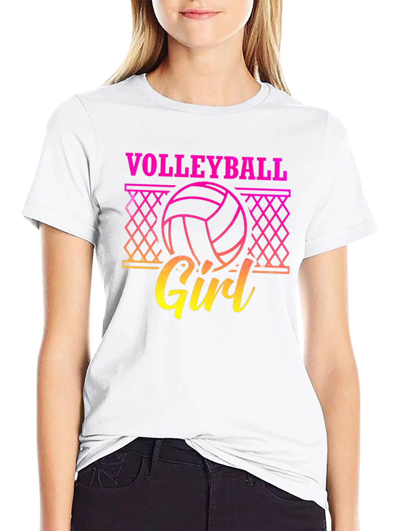 Volleyball Girl Graphic Tee - Sporty Comfort
