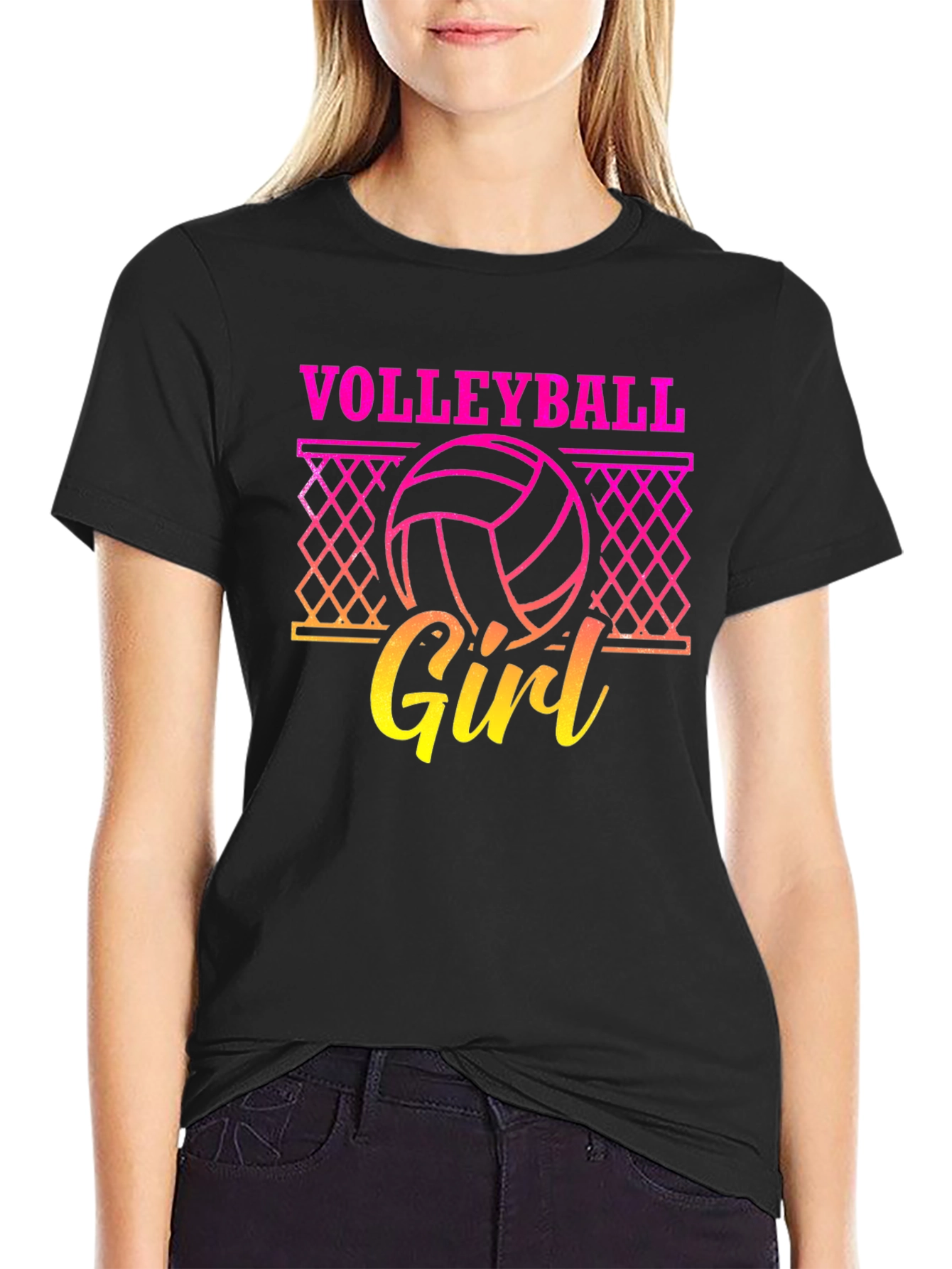 Volleyball Girl Graphic Tee - Sporty Comfort