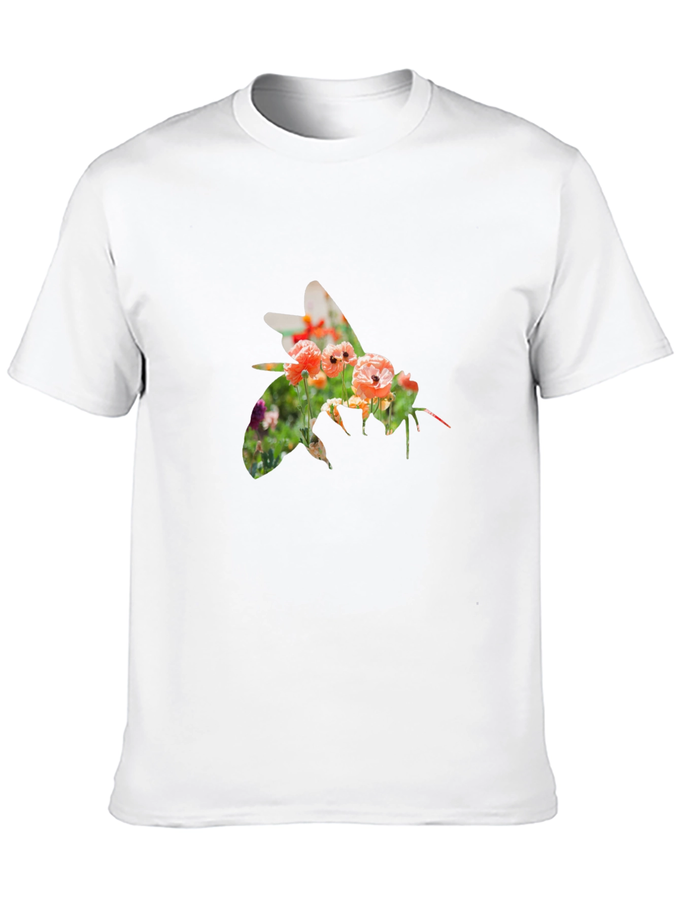 Floral Bee Graphic T-Shirt - Stylish Mens Tee