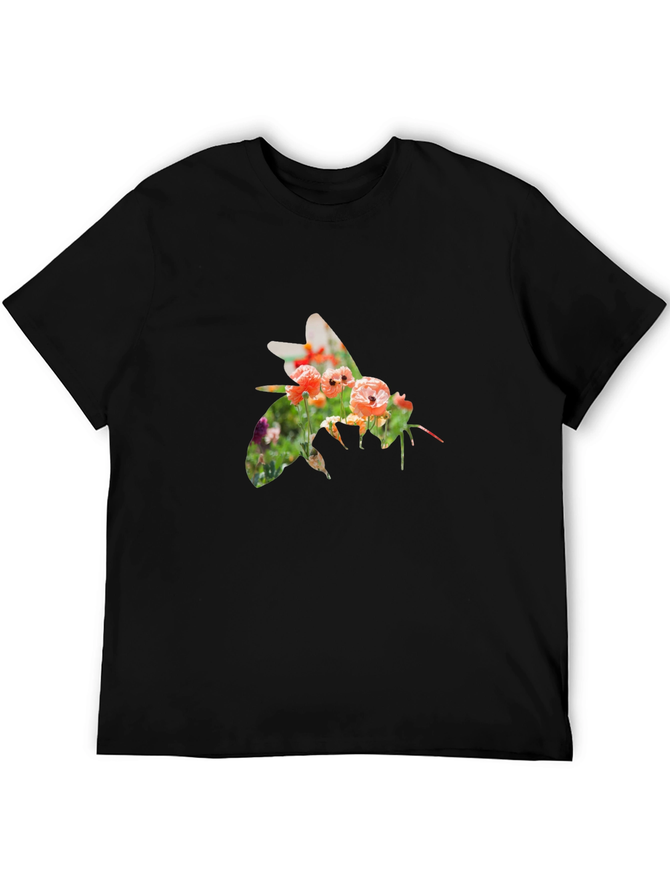 Floral Bee Graphic T-Shirt - Stylish Mens Tee