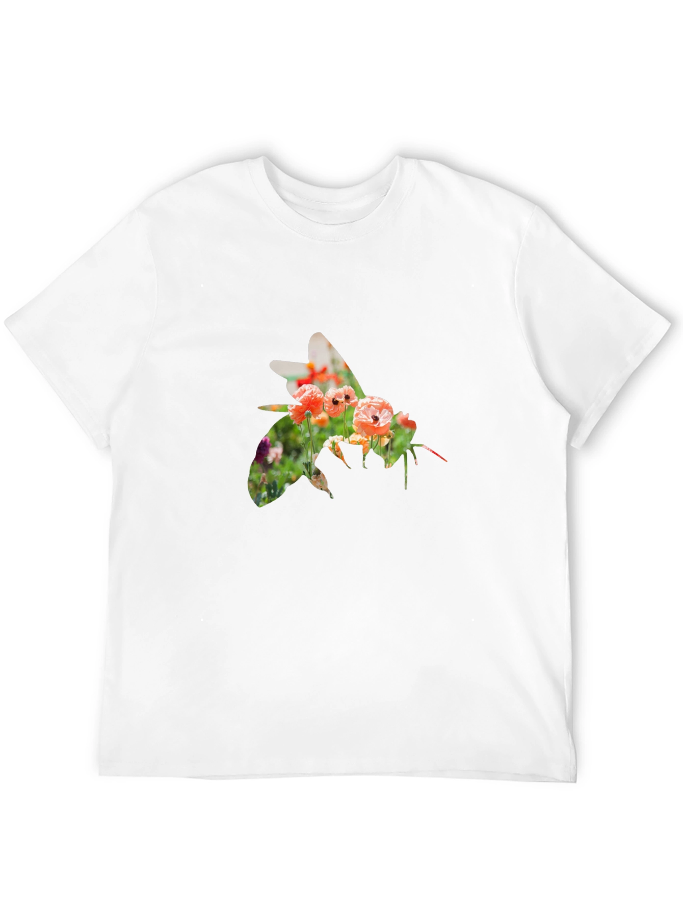 Floral Bee Graphic T-Shirt - Stylish Mens Tee