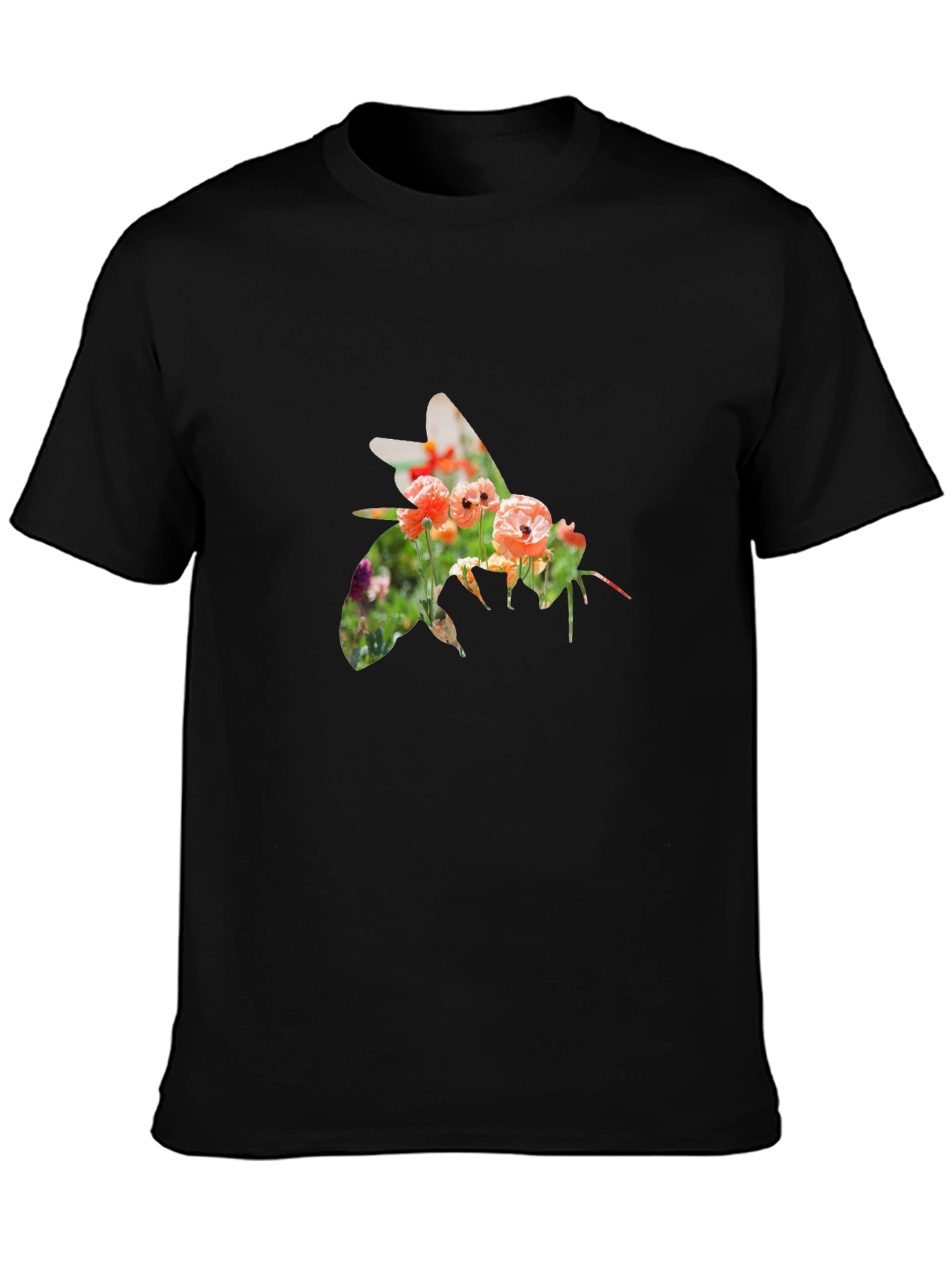 Floral Bee Graphic T-Shirt - Stylish Mens Tee