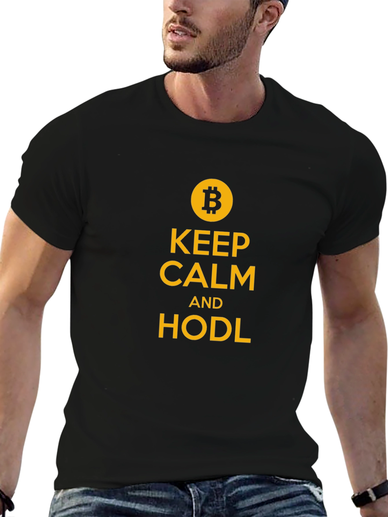 Keep Calm and HODL Bitcoin T-Shirt - Crypto Tee