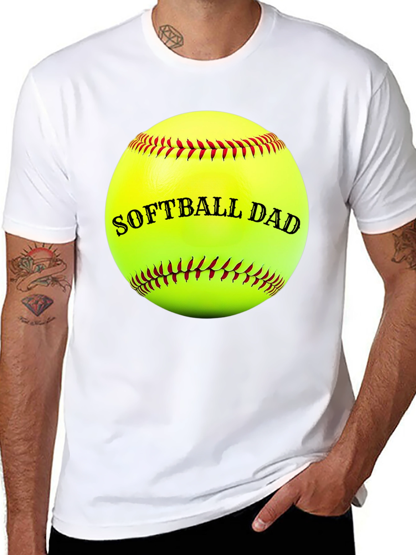 Softball Dad T-Shirt - Black Tee