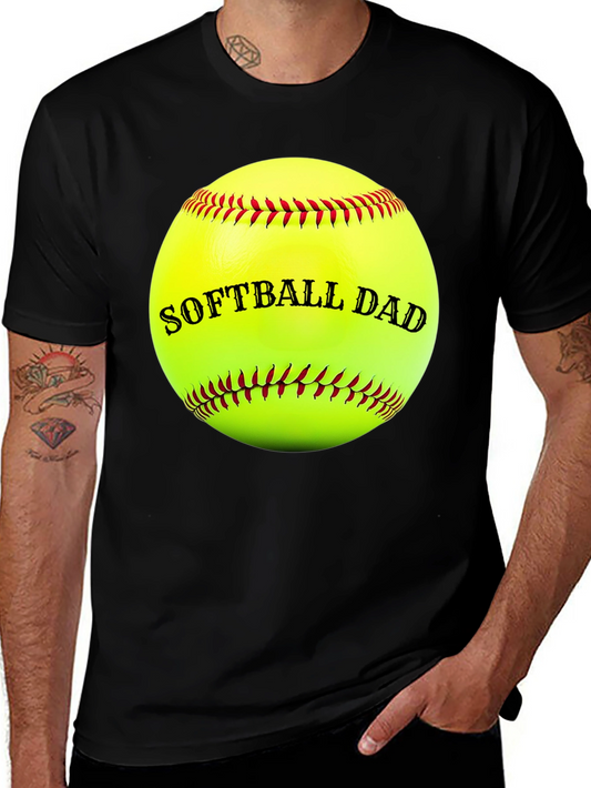 Softball Dad T-Shirt - Black Tee