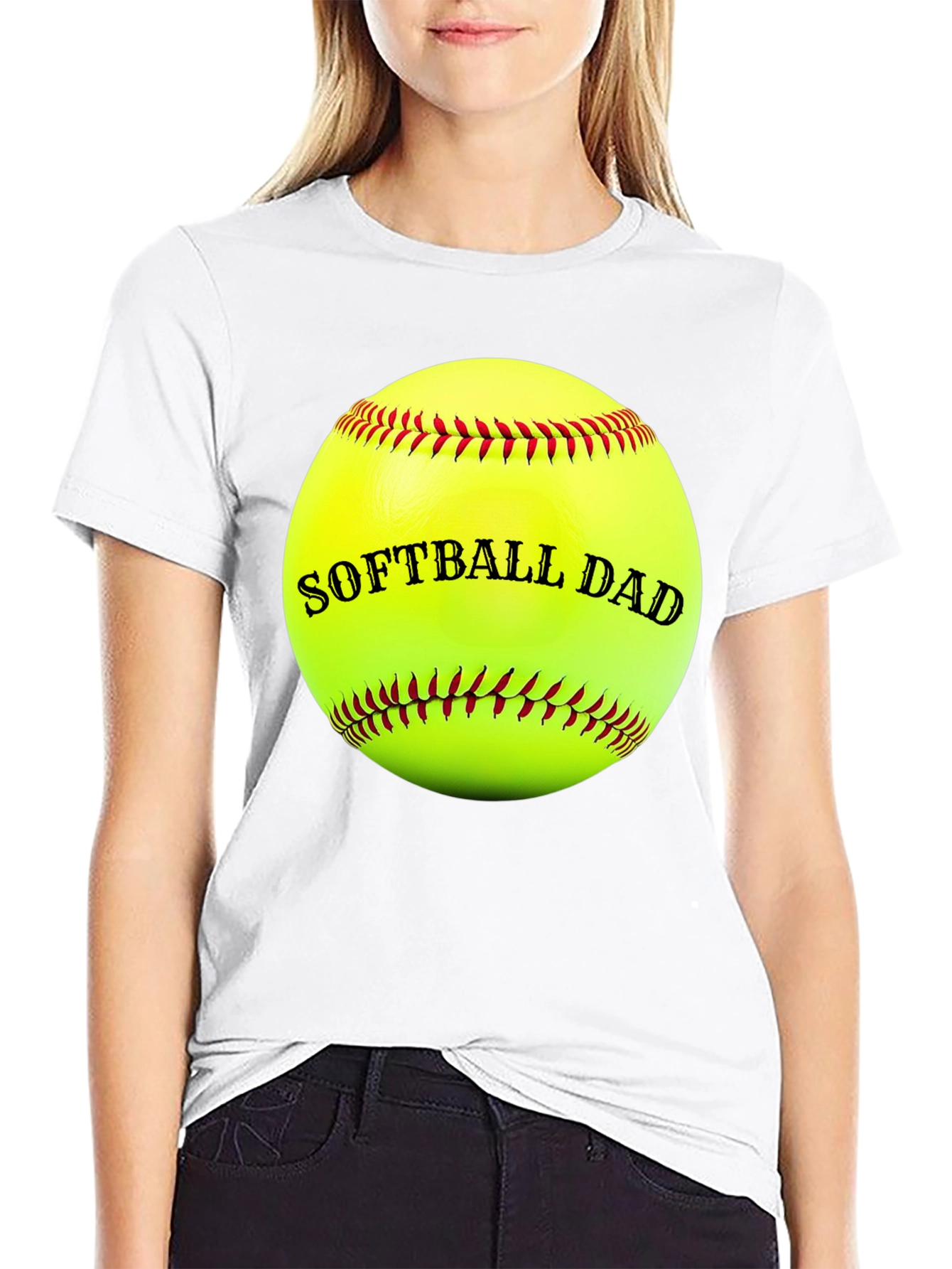 Softball Dad T-Shirt - Black Tee