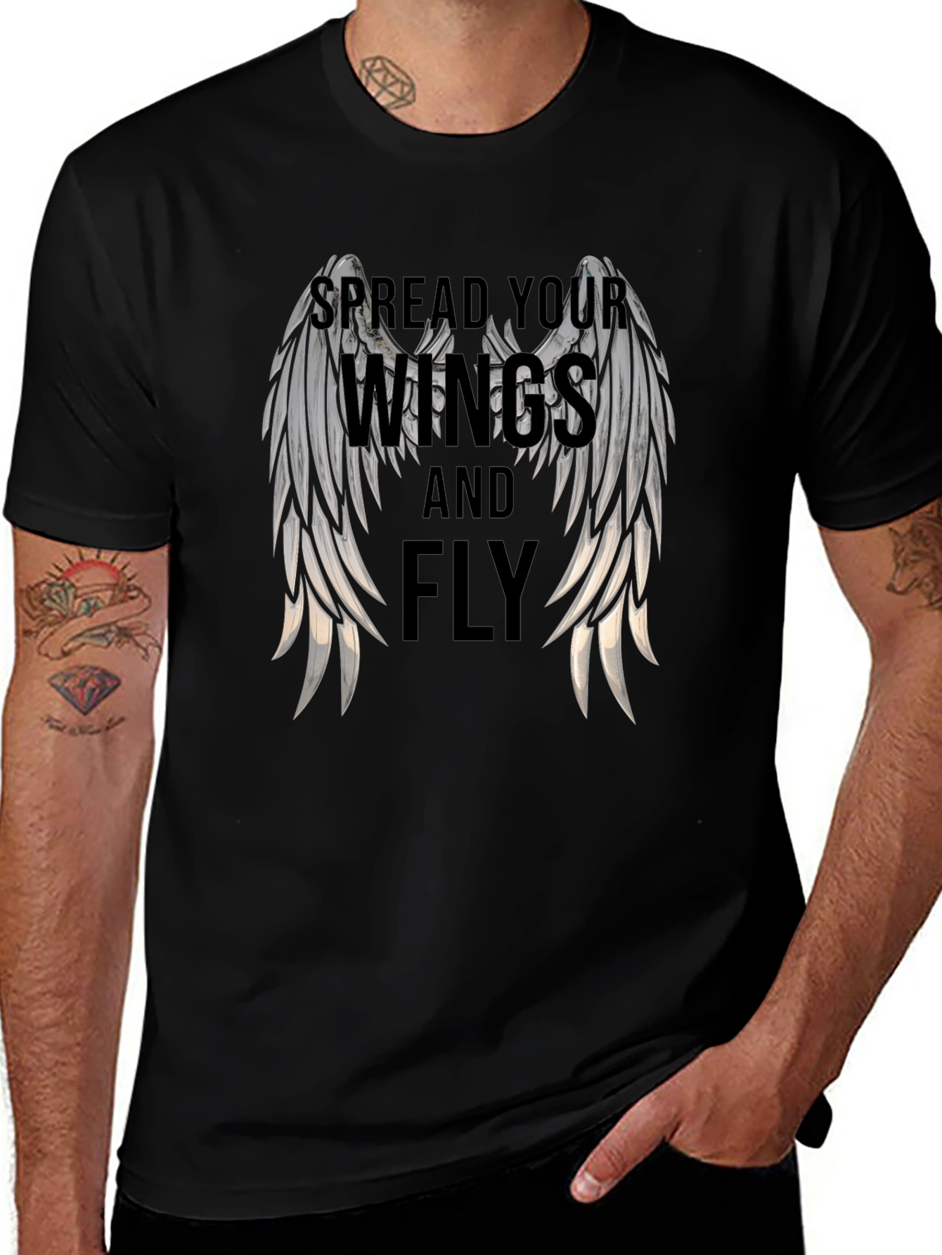 Spread Your Wings Black Graphic Tee