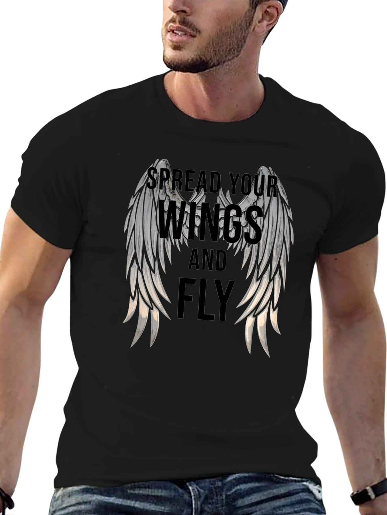 Spread Your Wings Black Graphic Tee