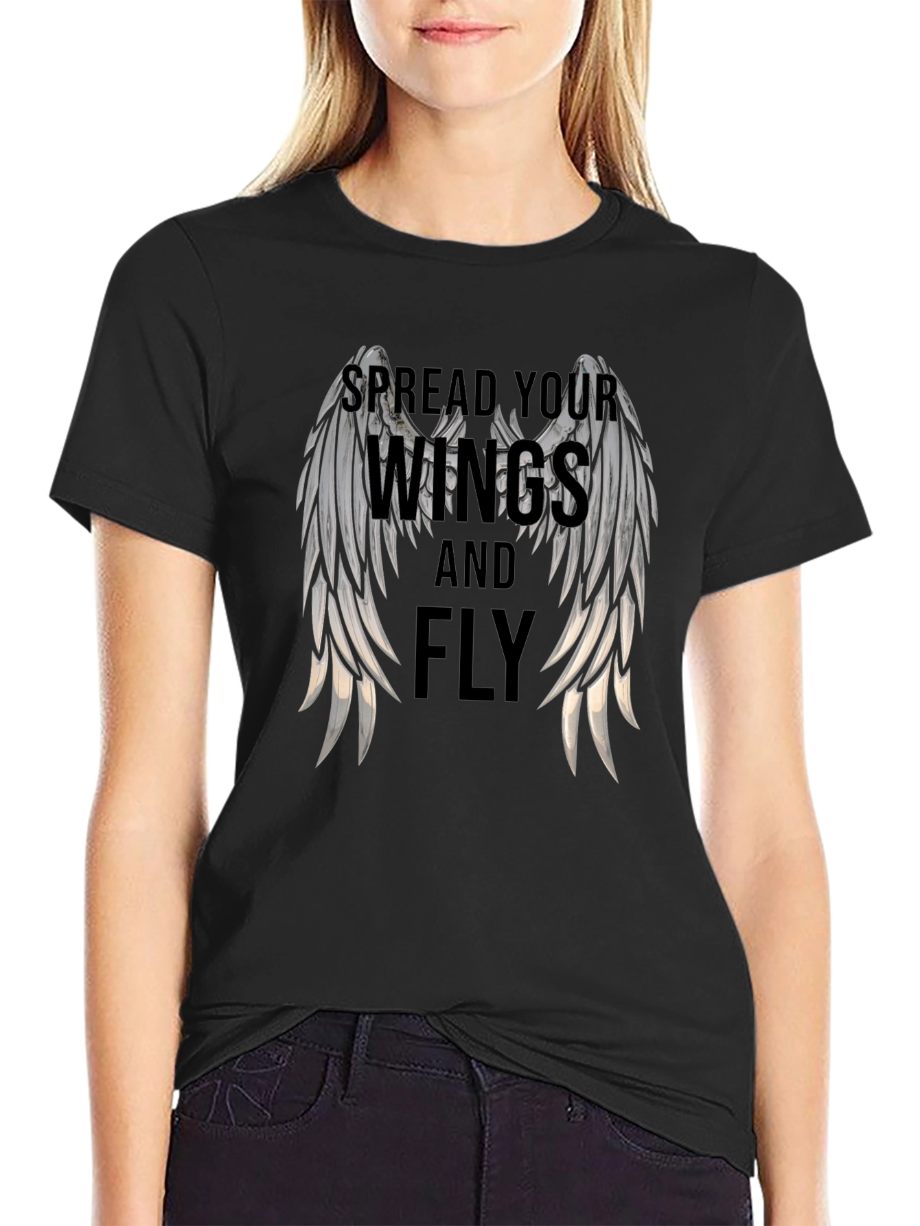 Spread Your Wings Black Graphic Tee