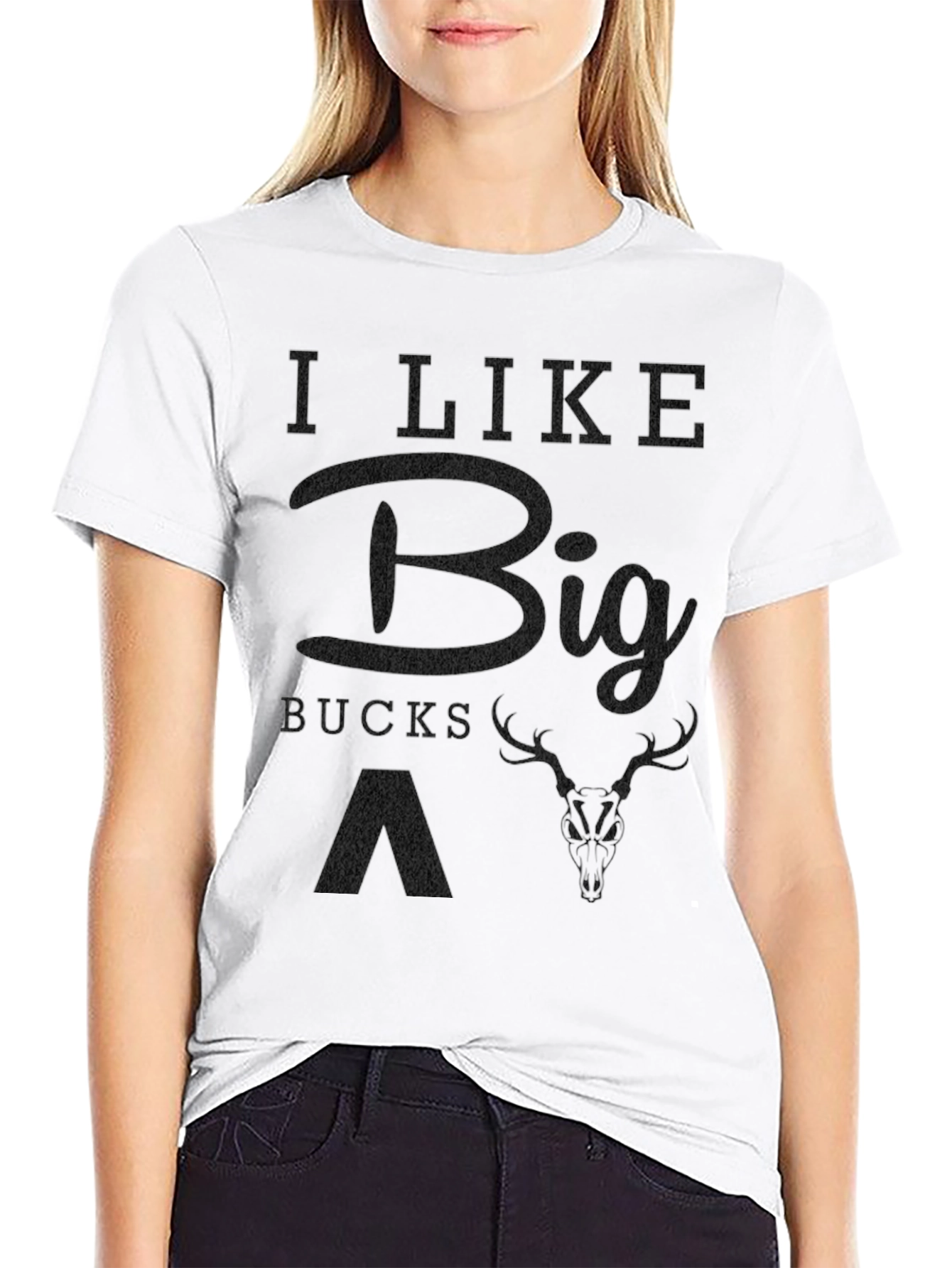 I Like Big Bucks T-Shirt - Black Graphic Tee