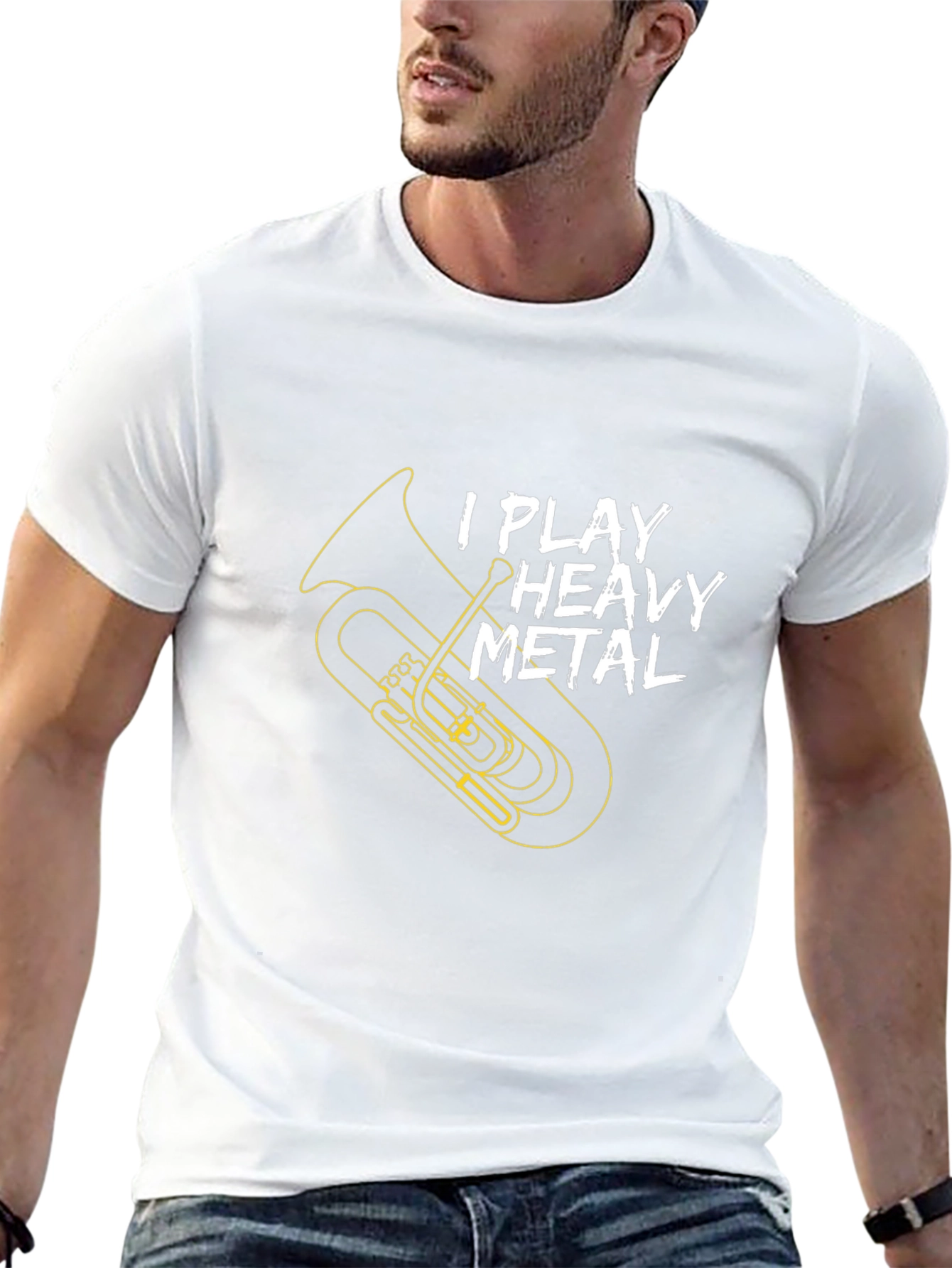 Heavy Metal Tuba Player Black T-Shirt