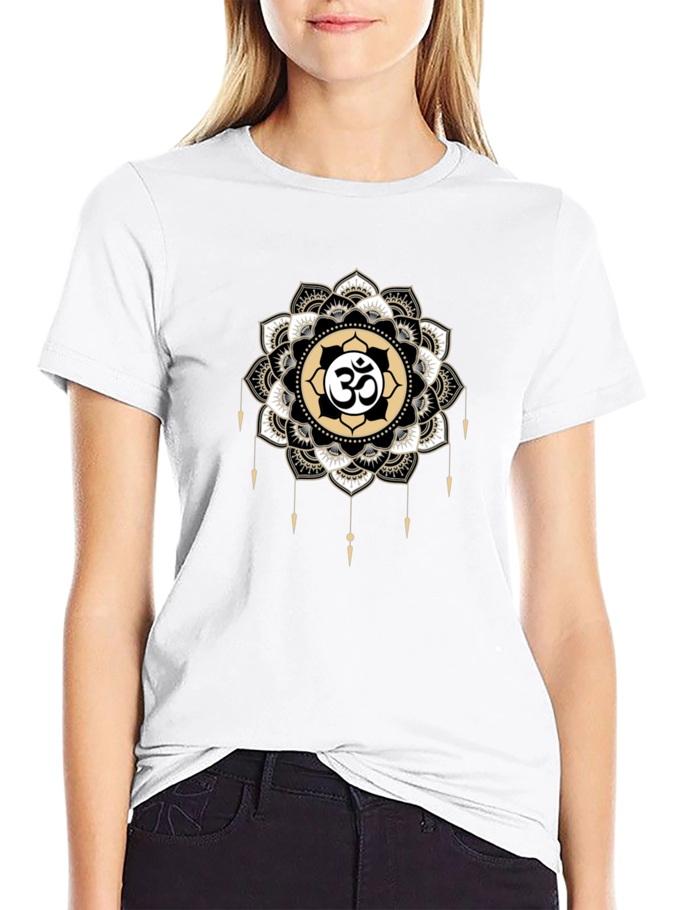 Om Mandala Graphic T-Shirt - Black