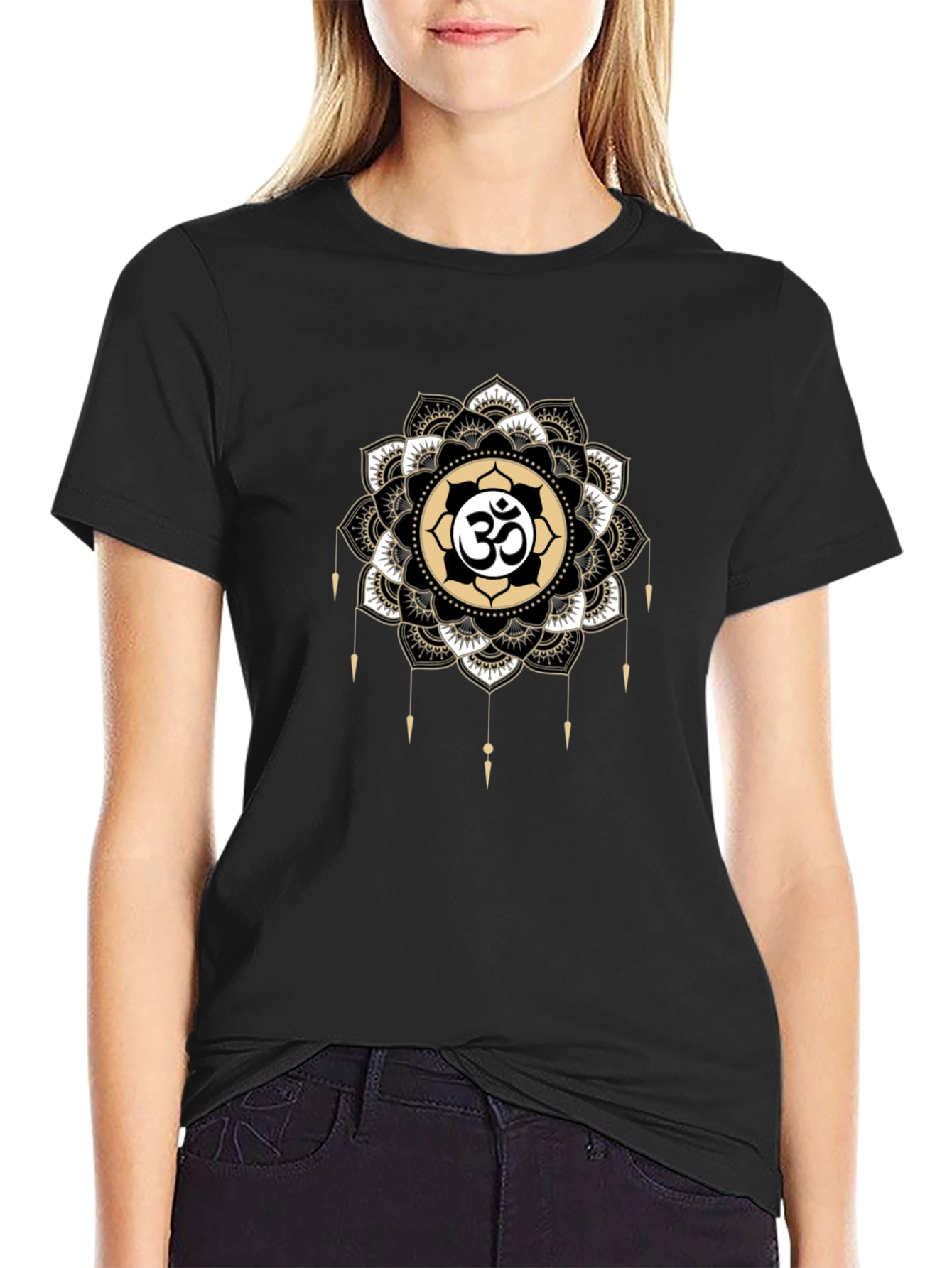 Om Mandala Graphic T-Shirt - Black