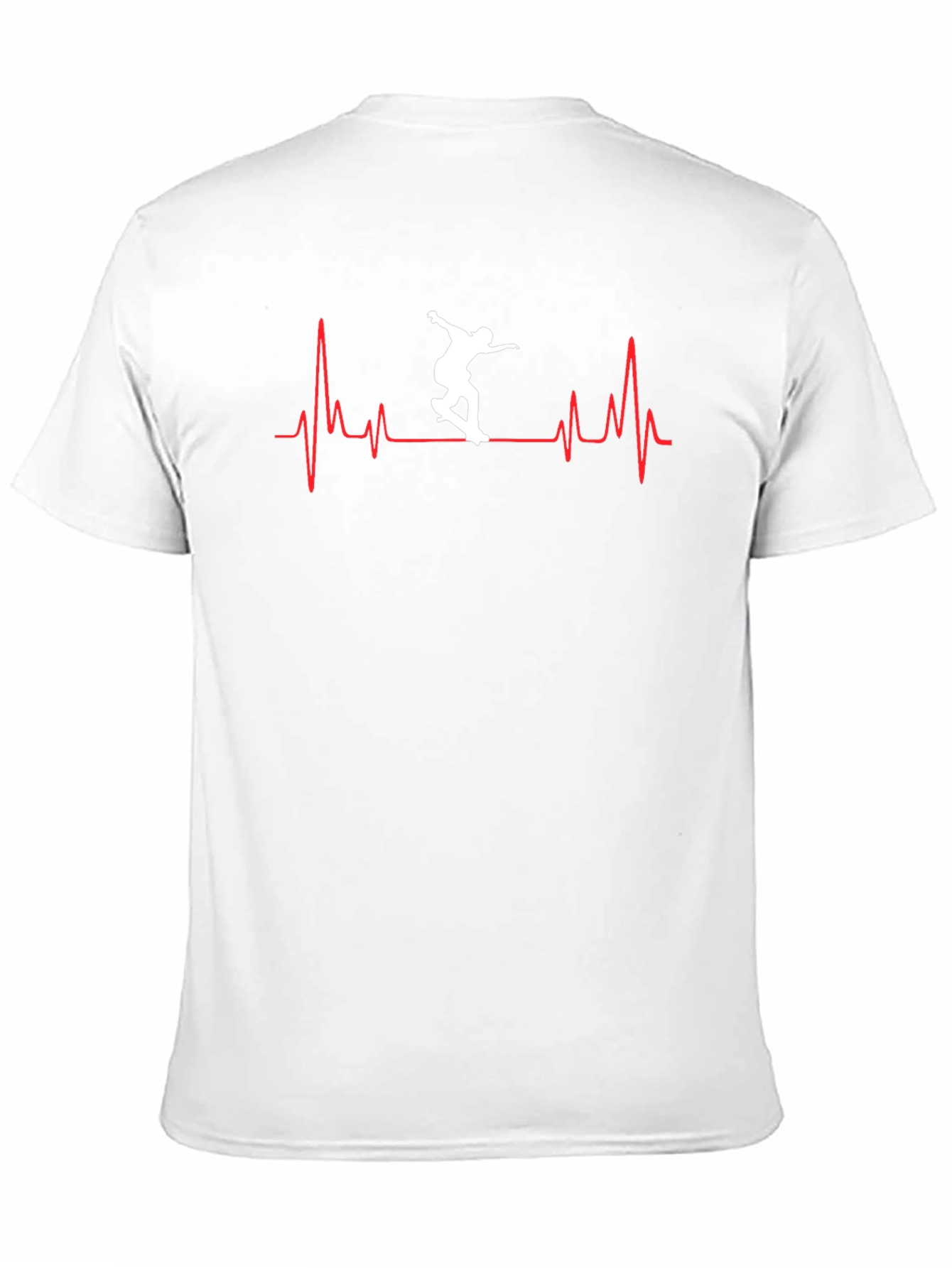 Skateboarding Heartbeat T-Shirt - Cool Black Tee