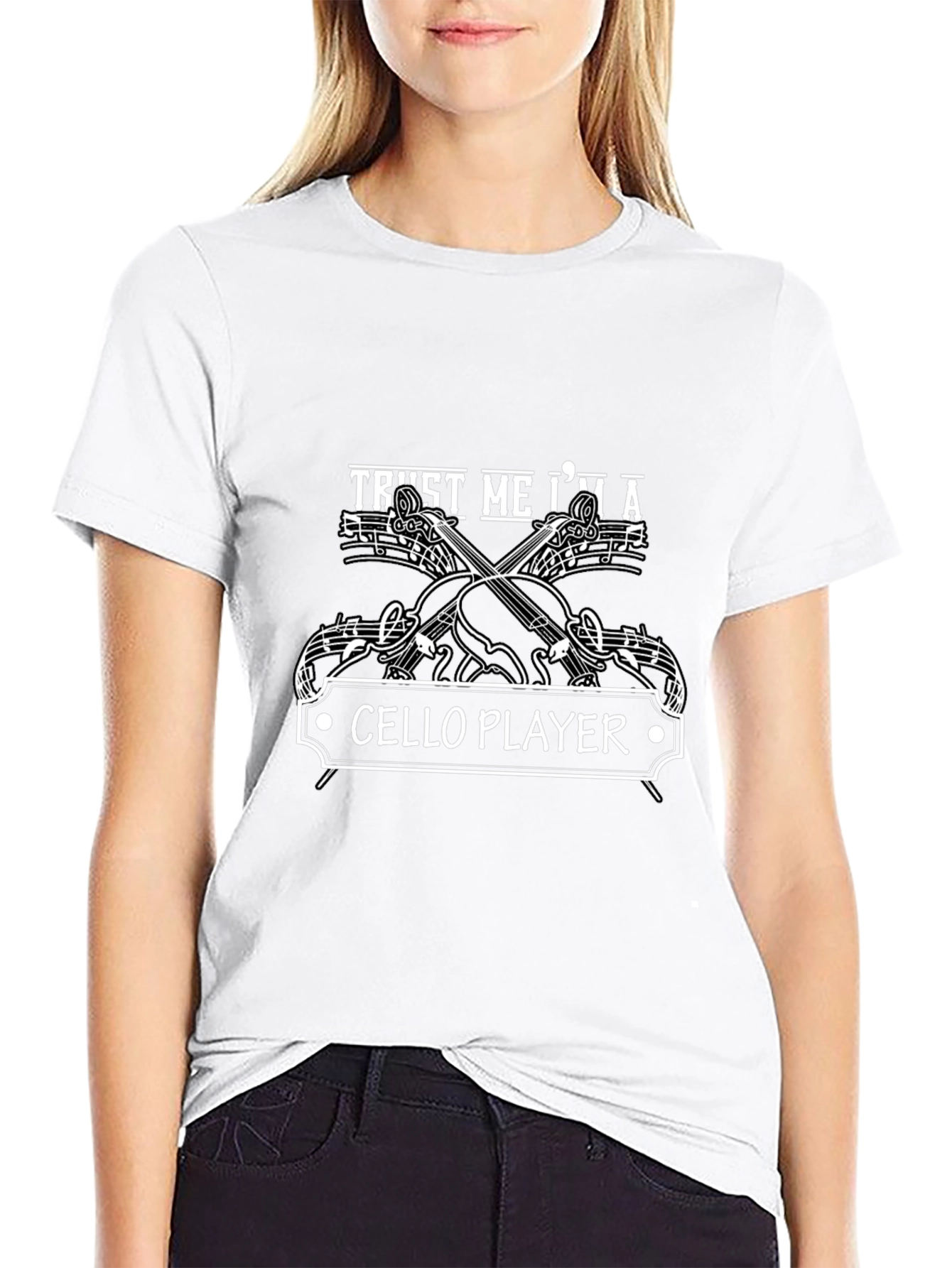 Trust Me Im A Cello Player Black T-Shirt