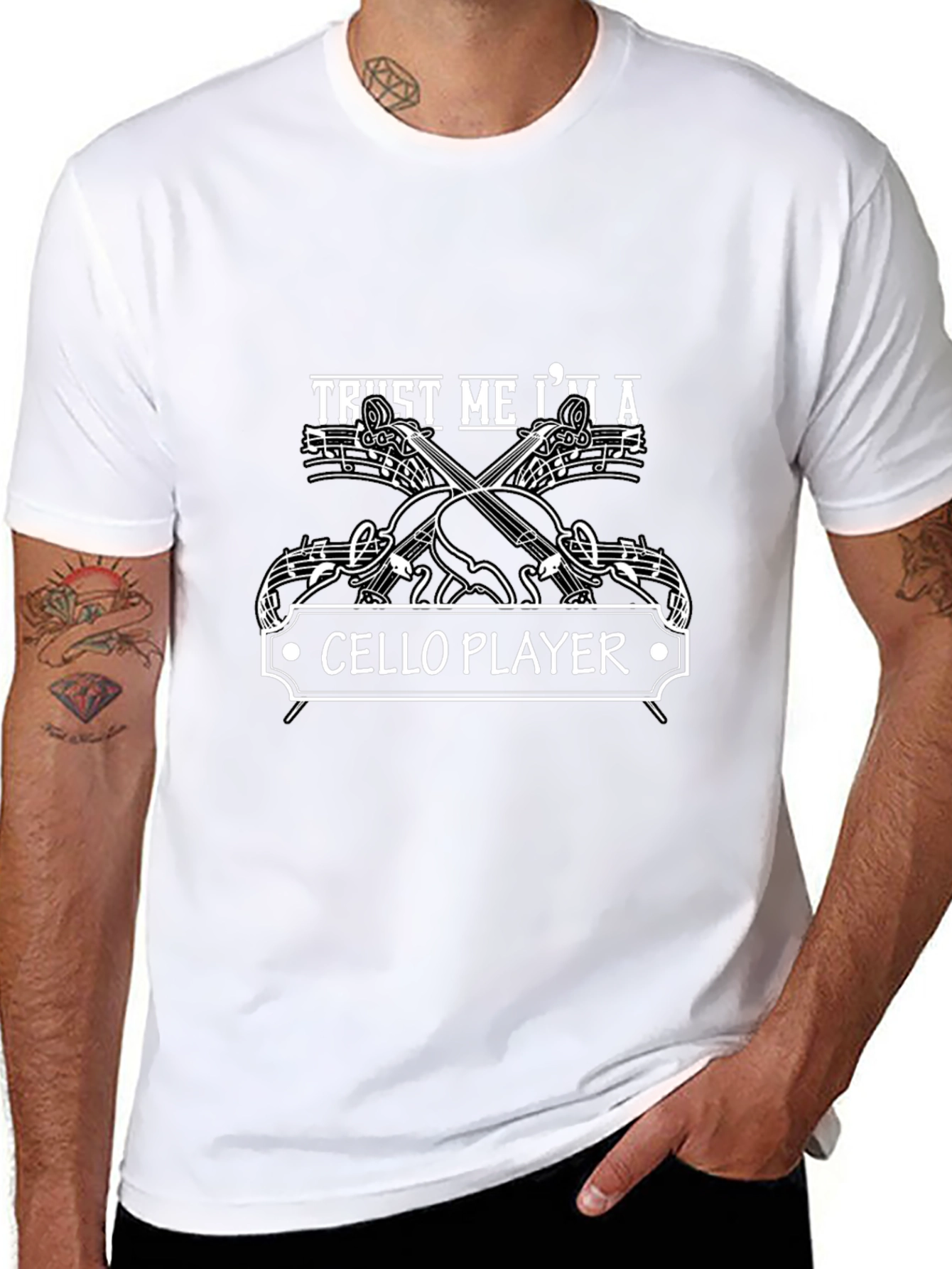 Trust Me Im A Cello Player Black T-Shirt