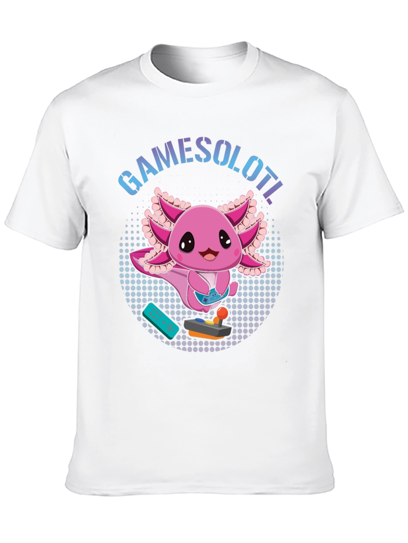 Gamesolotl Black T-Shirt - Gaming Axolotl
