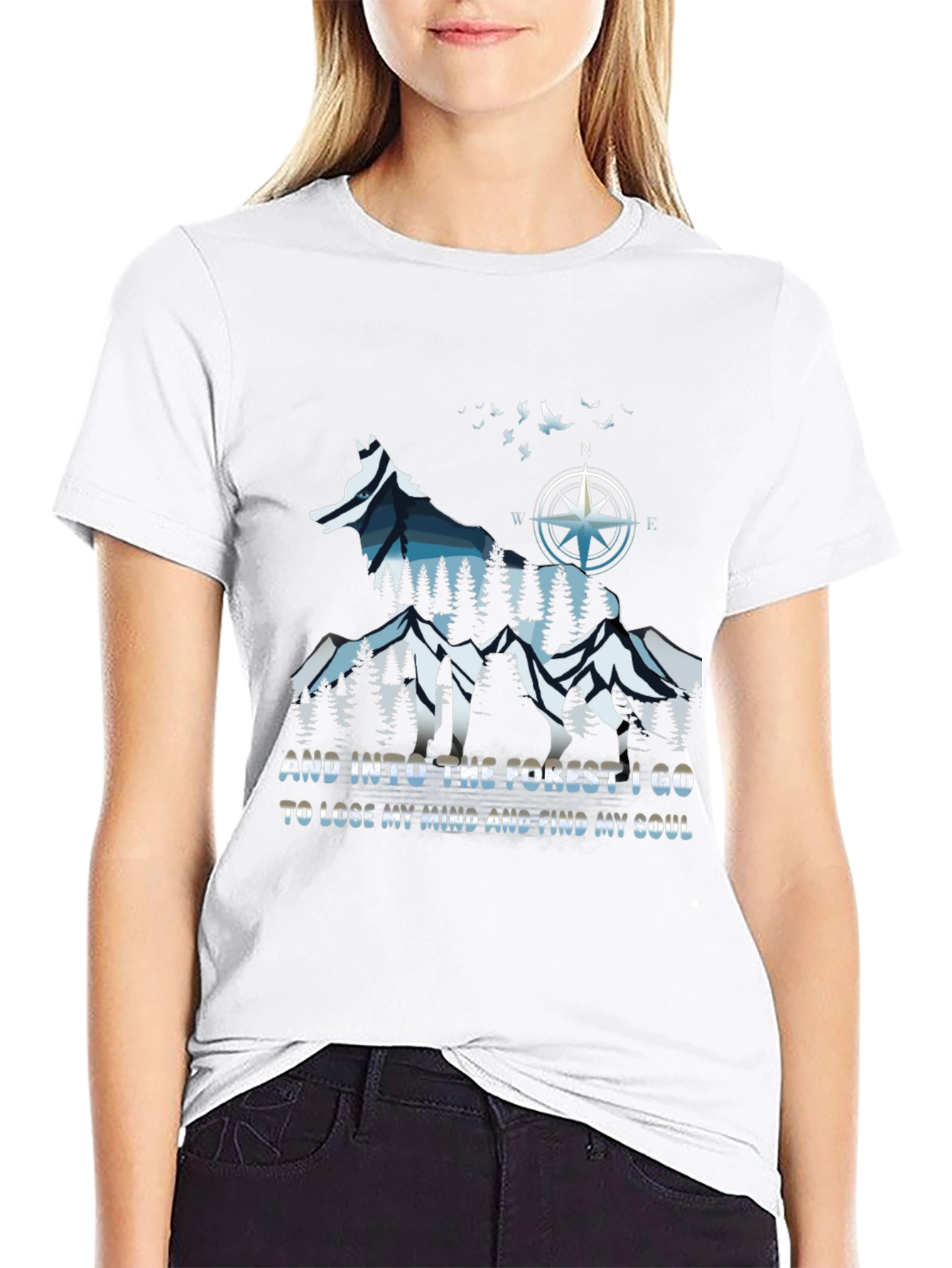 Nature Wolf Graphic T-Shirt - Find Your Soul