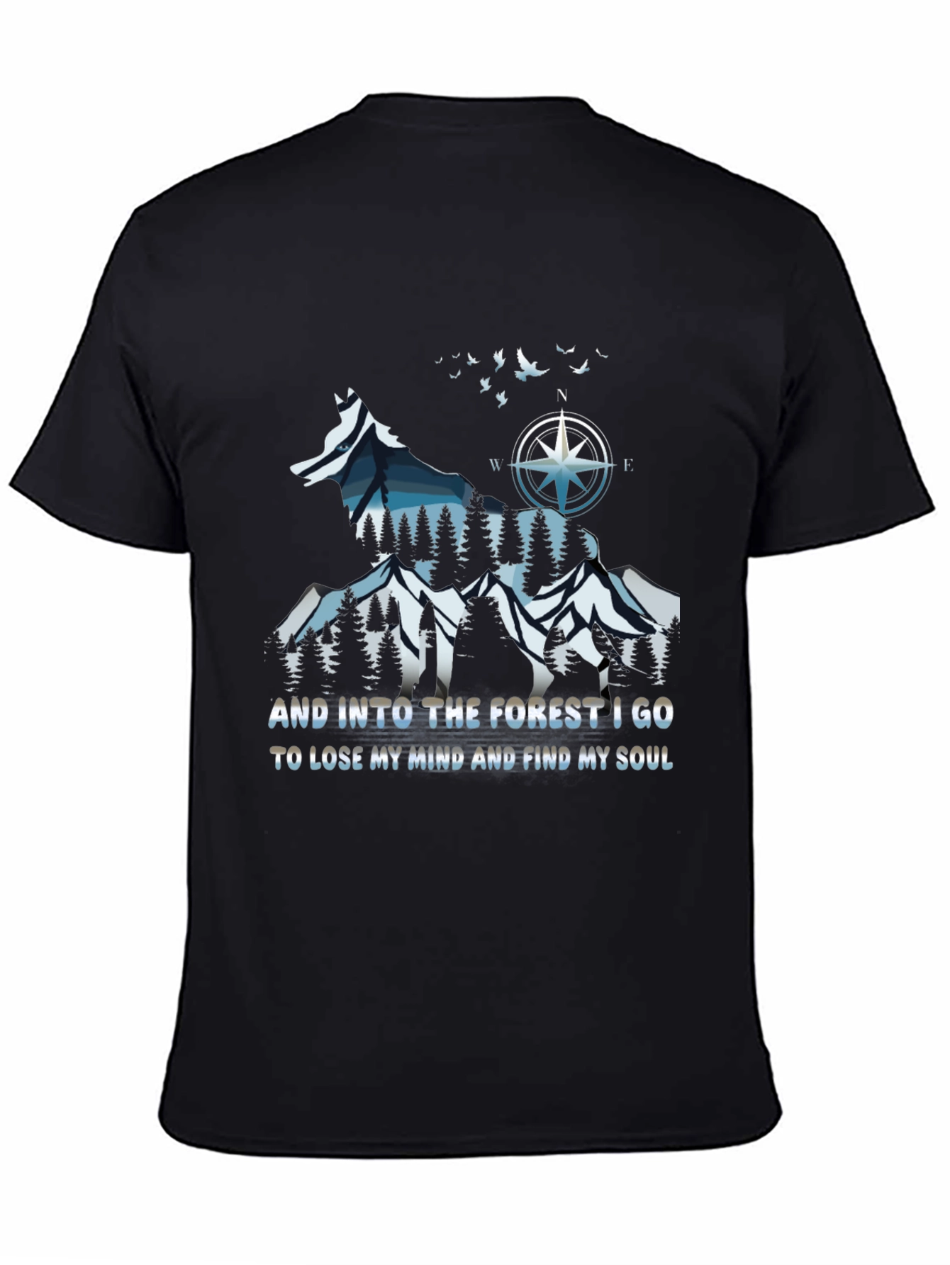 Nature Wolf Graphic T-Shirt - Find Your Soul