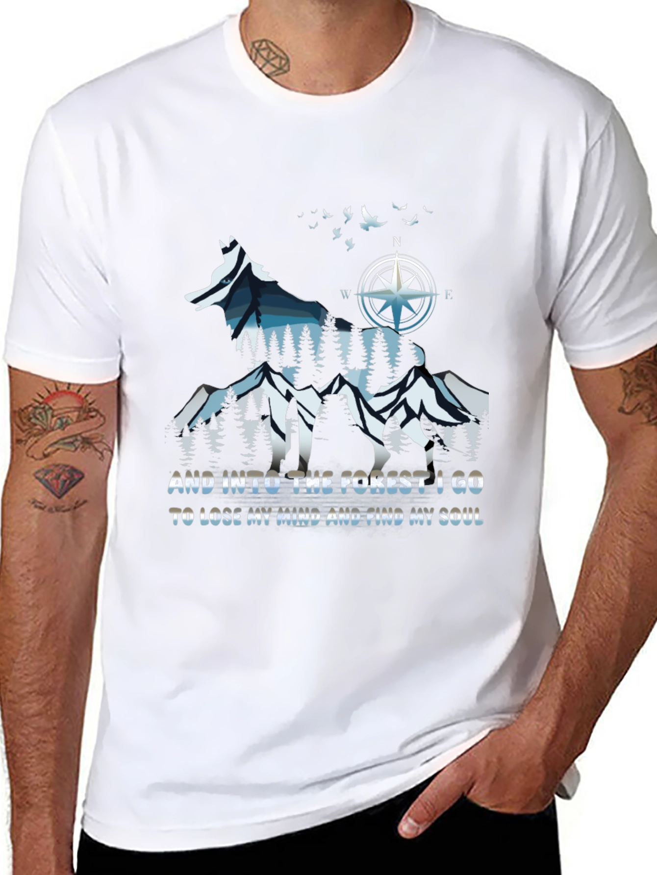 Nature Wolf Graphic T-Shirt - Find Your Soul
