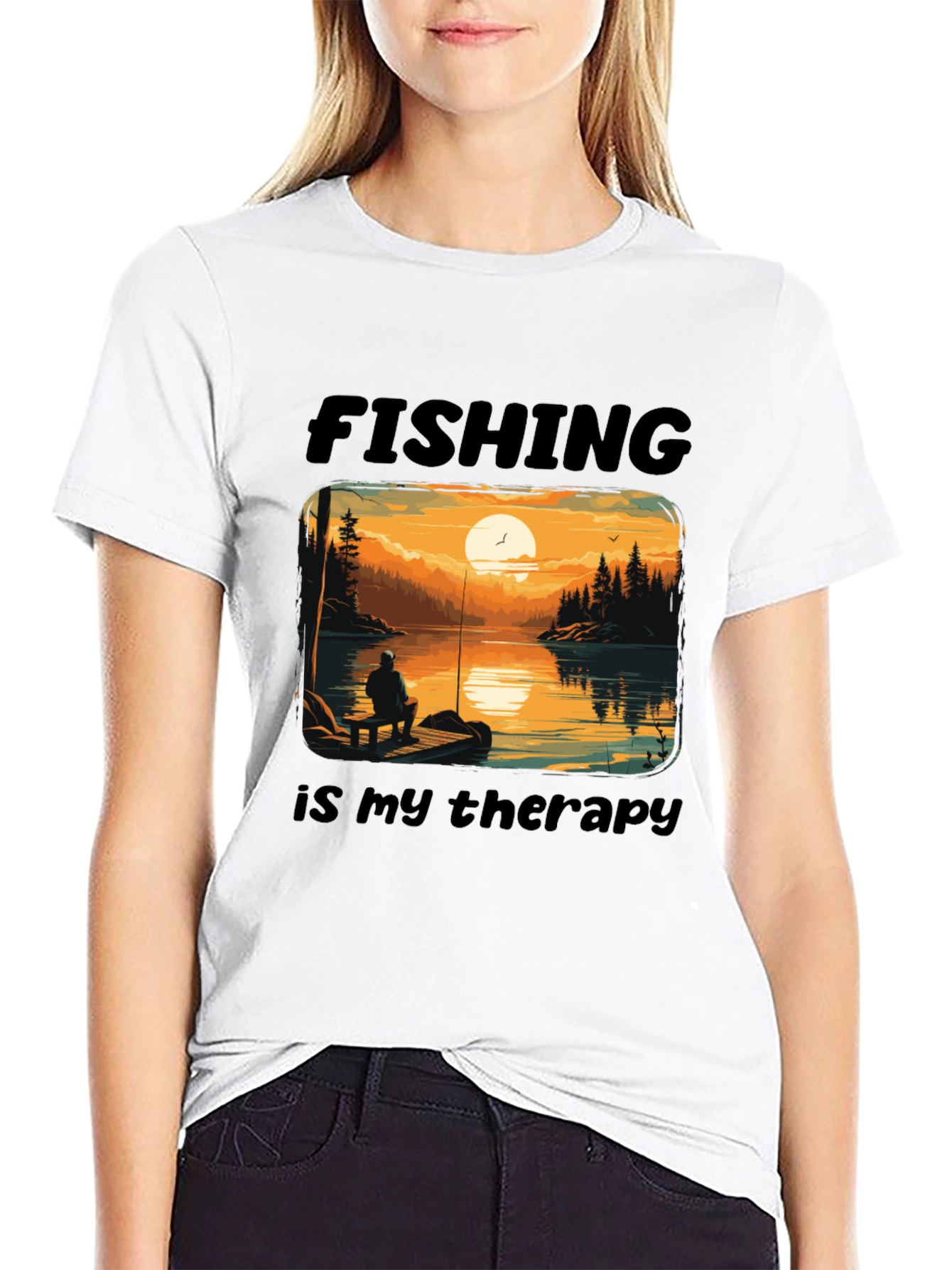 Fishing is my Therapy Graphic T-Shirt