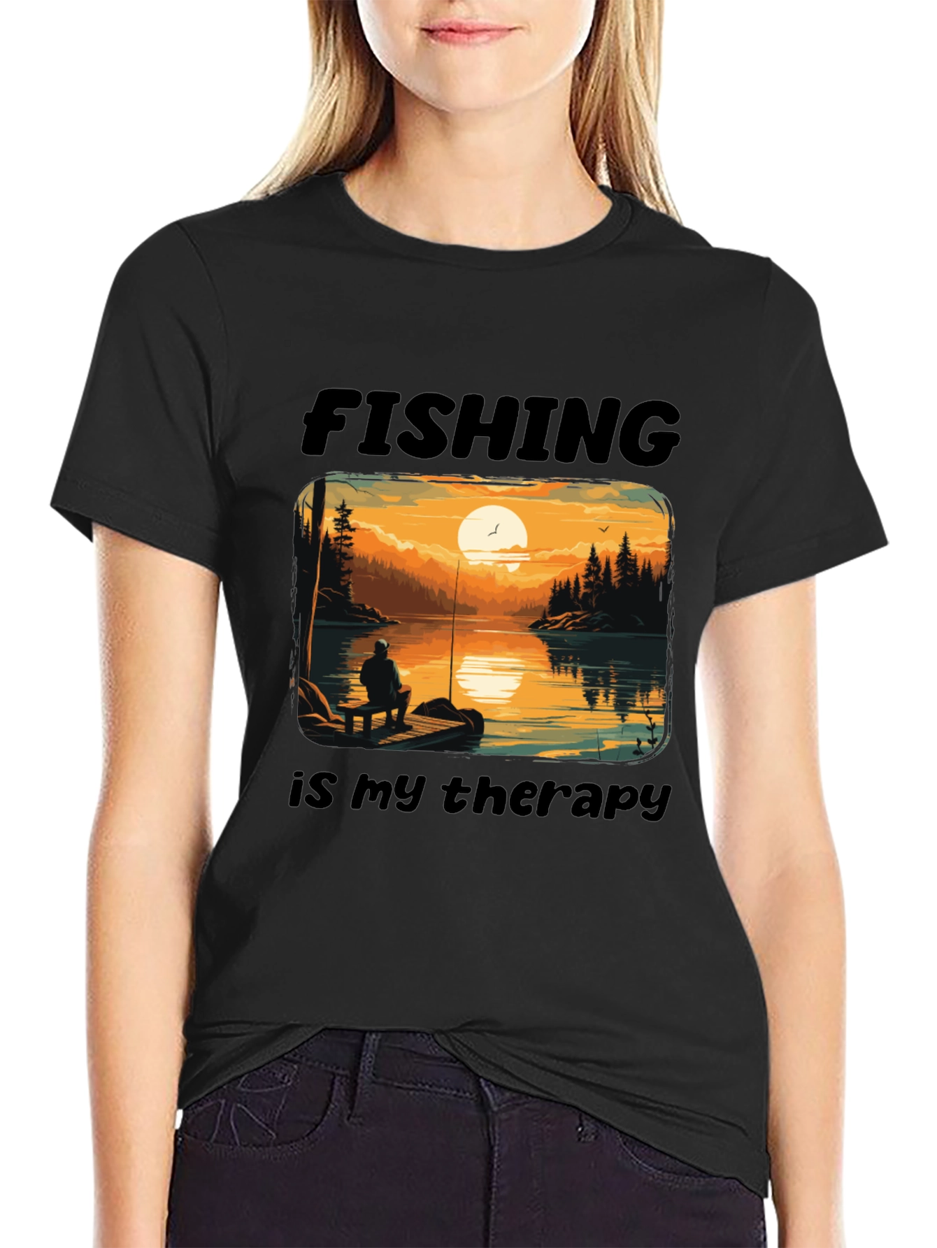 Fishing is my Therapy Graphic T-Shirt
