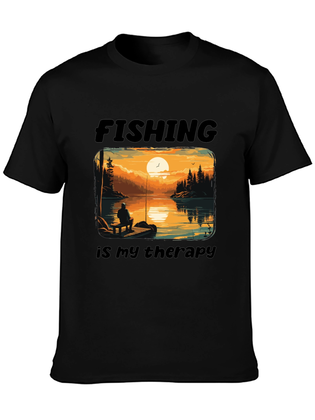 Fishing is my Therapy Graphic T-Shirt