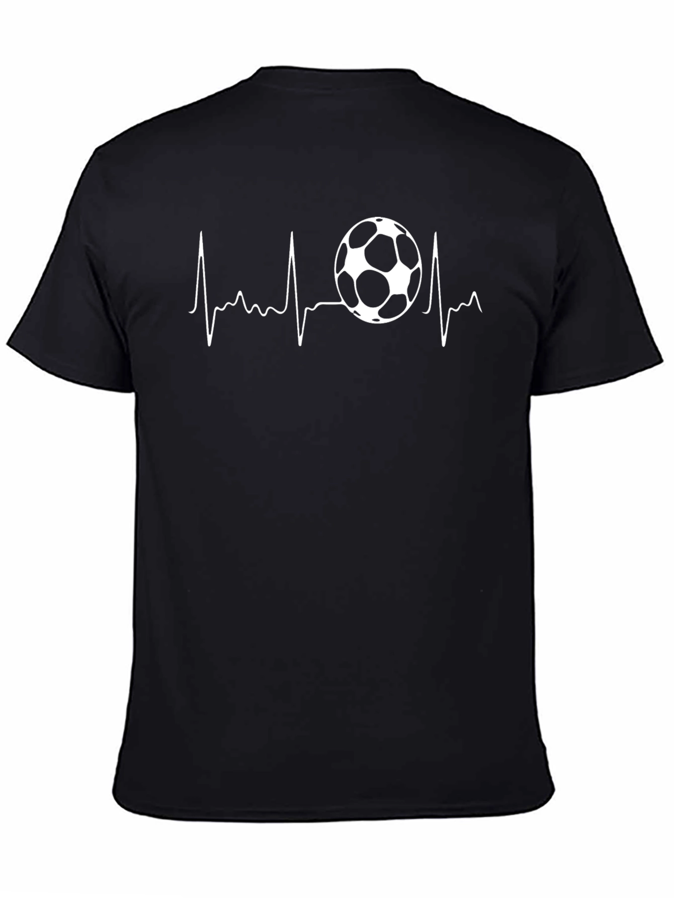 Soccer Heartbeat Graphic Tee - Black