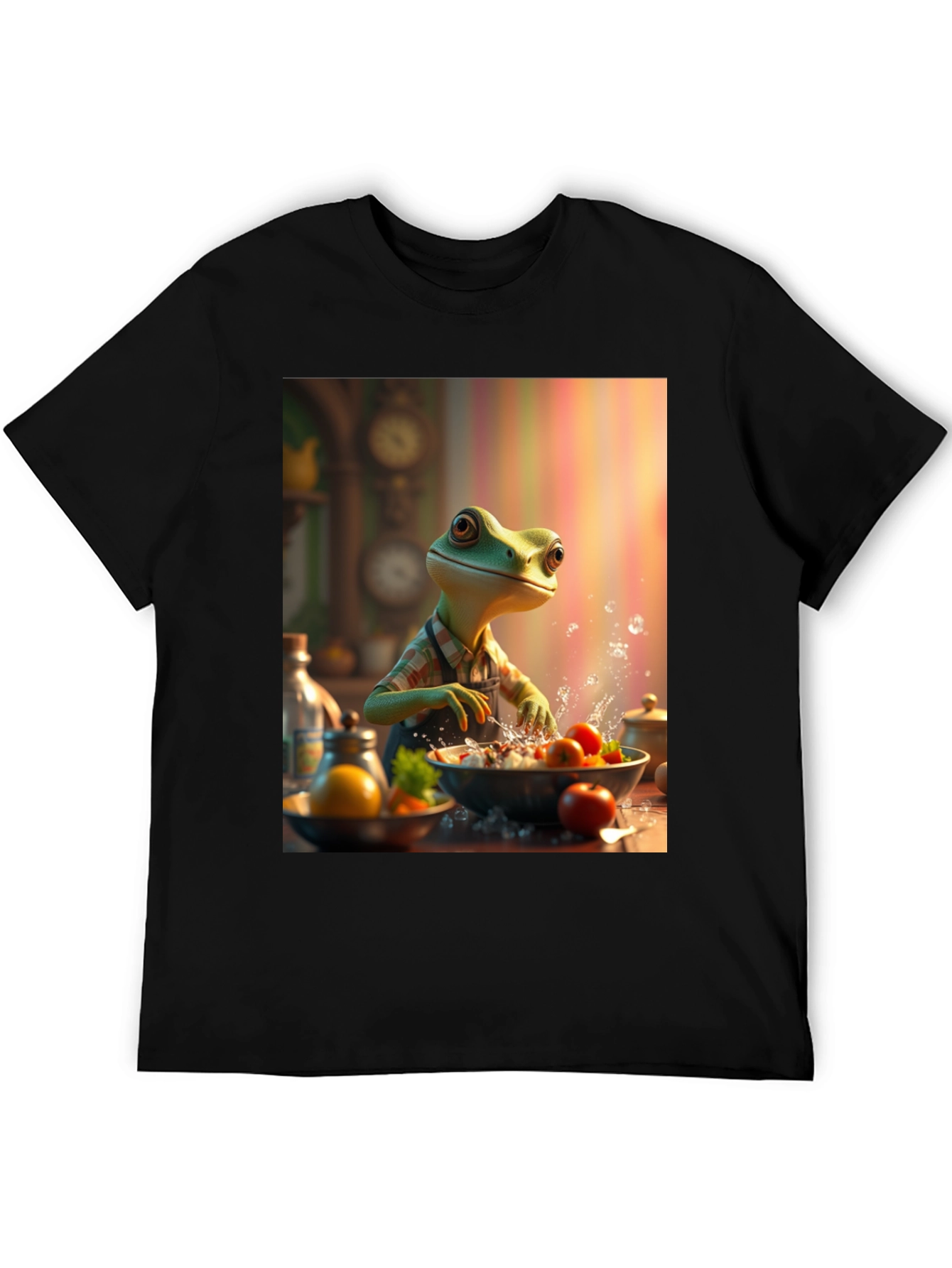 Frog Chef Graphic Tee - Unique Artistic Design