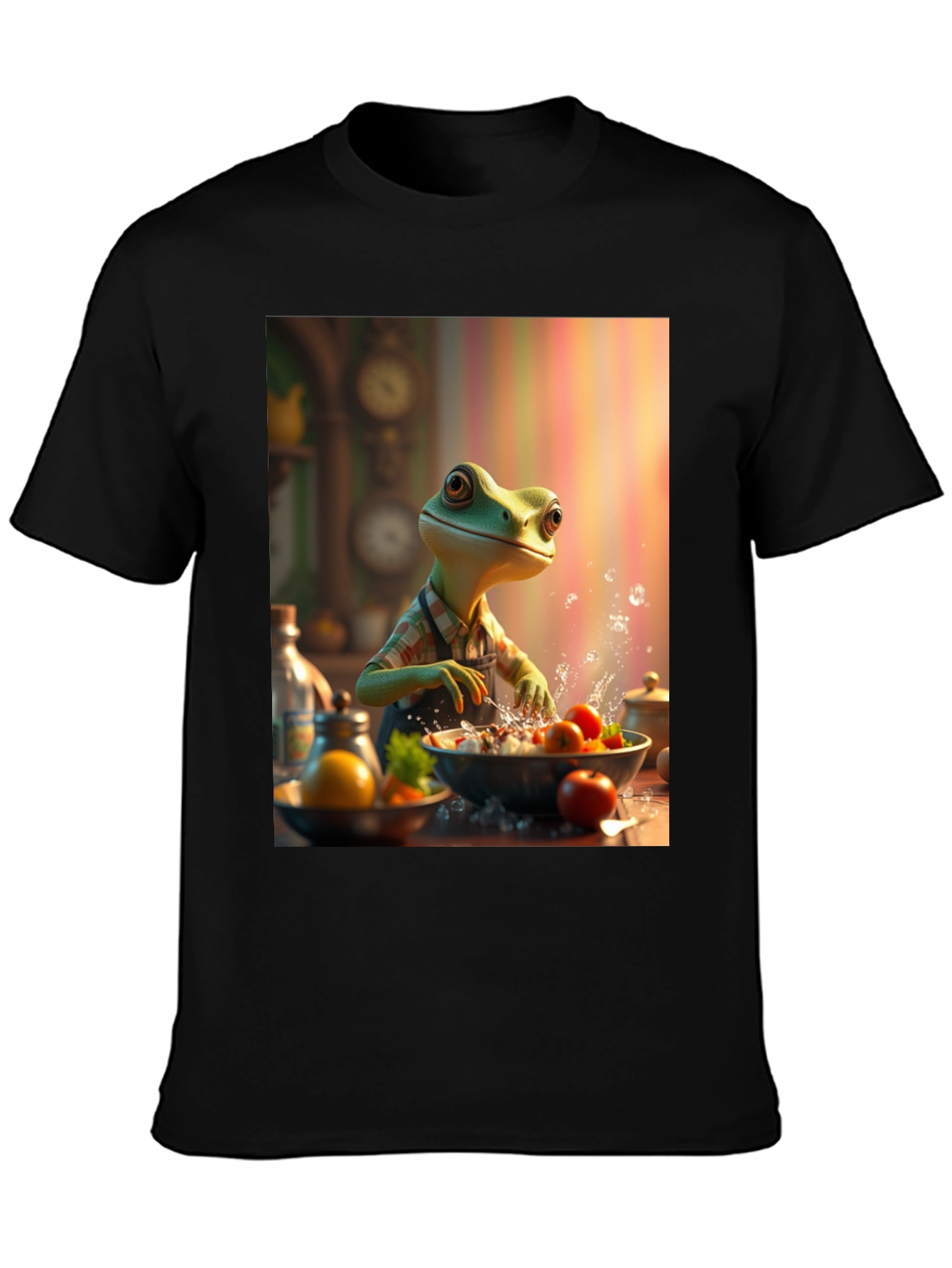 Frog Chef Graphic Tee - Unique Artistic Design