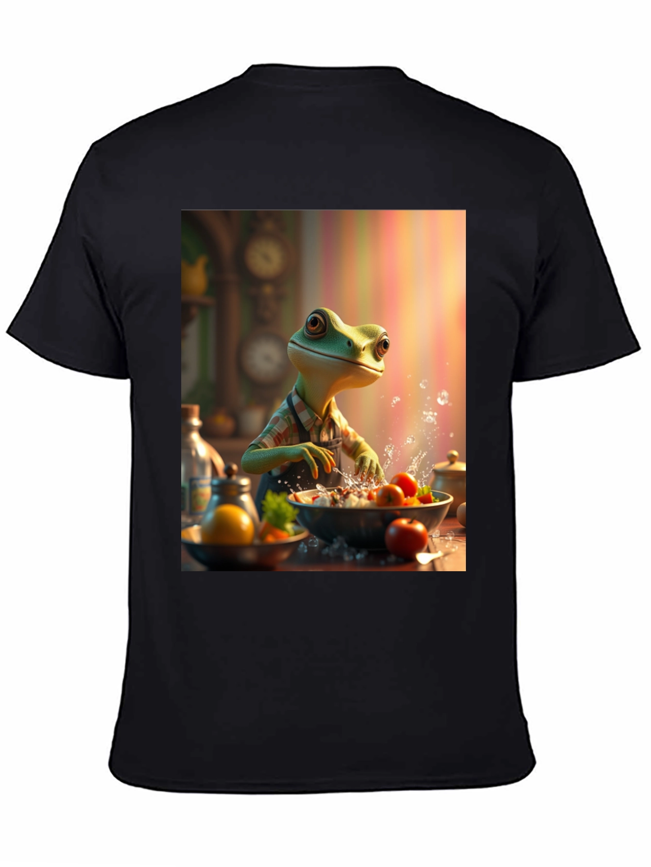 Frog Chef Graphic Tee - Unique Artistic Design