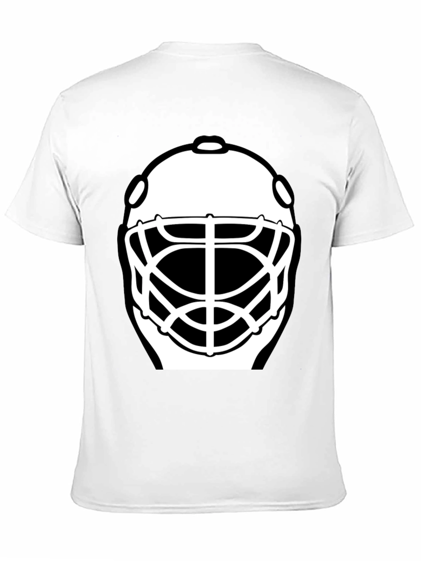 Hockey Mask Graphic Tee - Black Cotton Casual T-Shirt