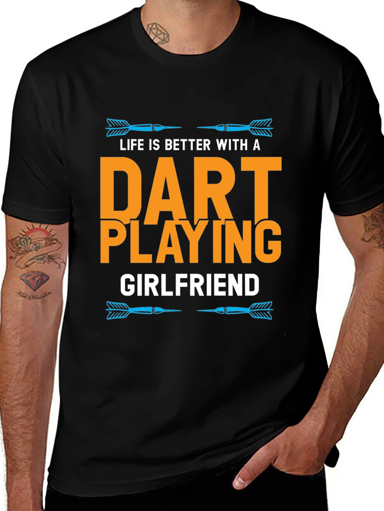 Dart Playing Girlfriend T-Shirt