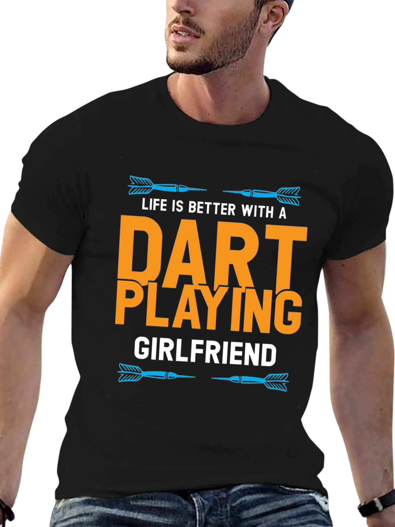 Dart Playing Girlfriend T-Shirt