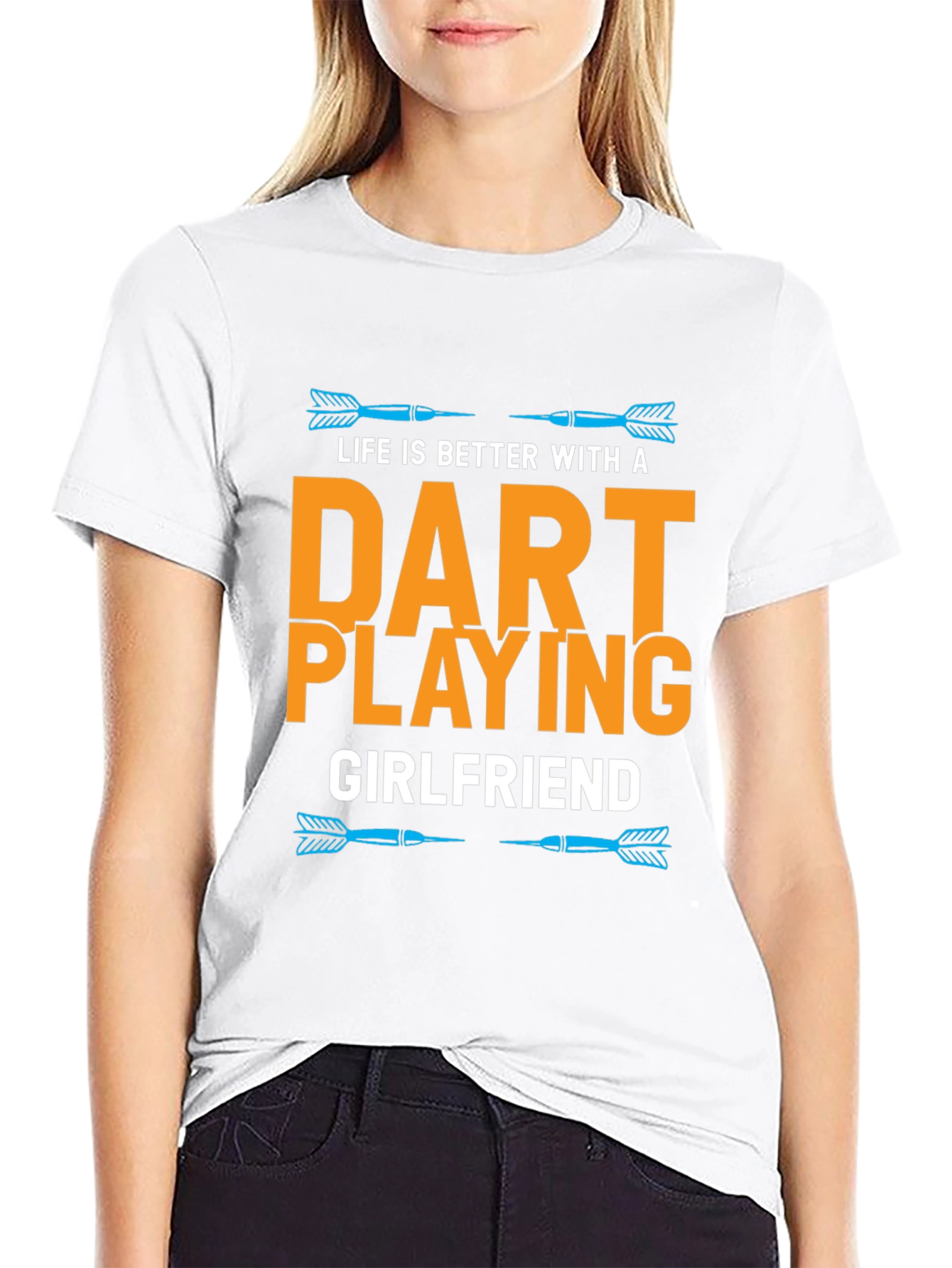 Dart Playing Girlfriend T-Shirt